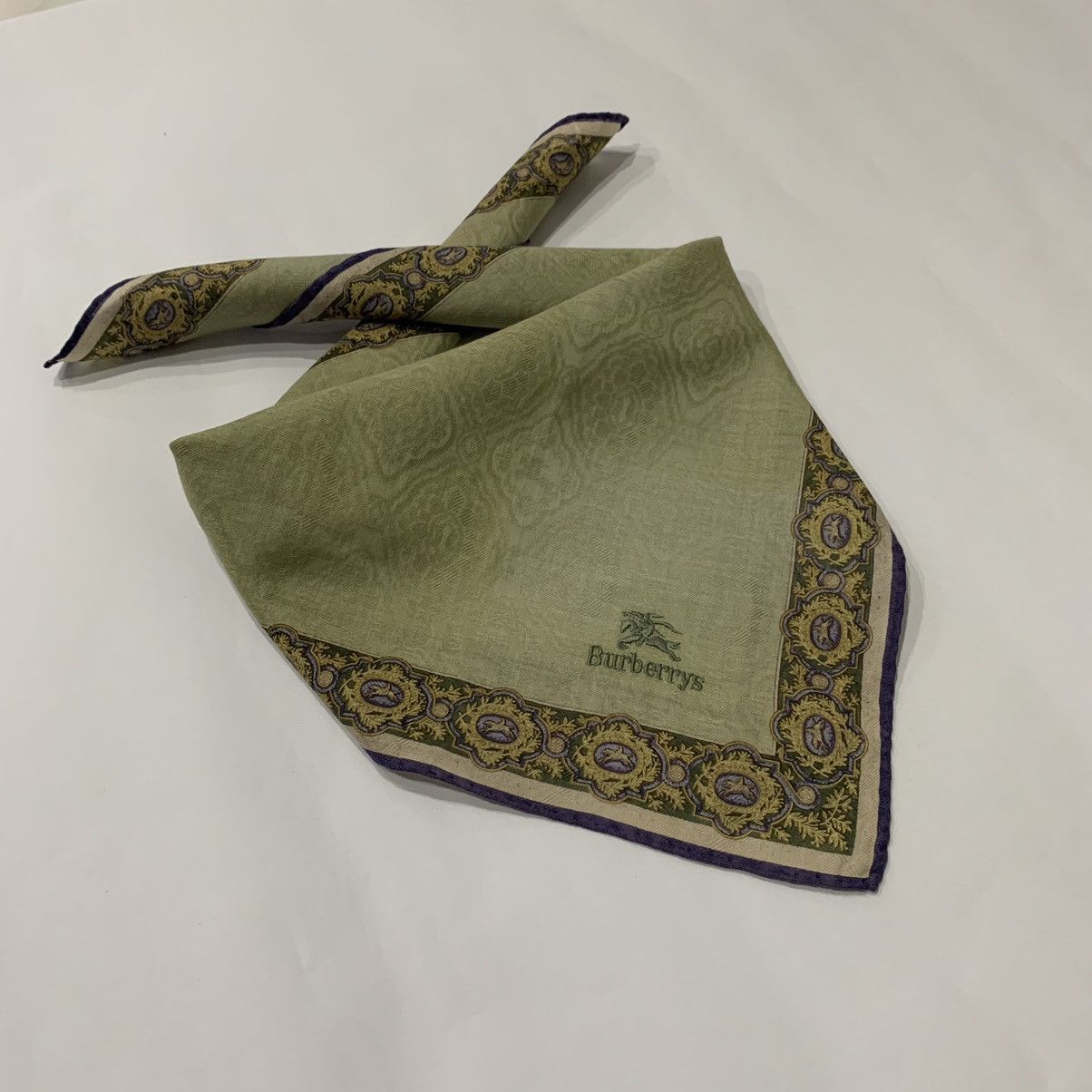 Burberry × Vintage BURBERRYS handkerchief bandana handky neckerchief small logo Size ONE SIZE - 2 Thumbnail