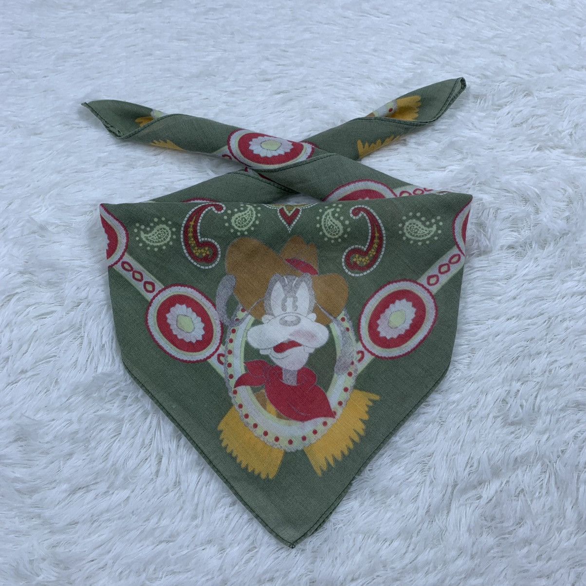 Disney × Mickey Mouse GOOFY bandana handkerchief handky paisley design Size ONE SIZE - 4 Thumbnail
