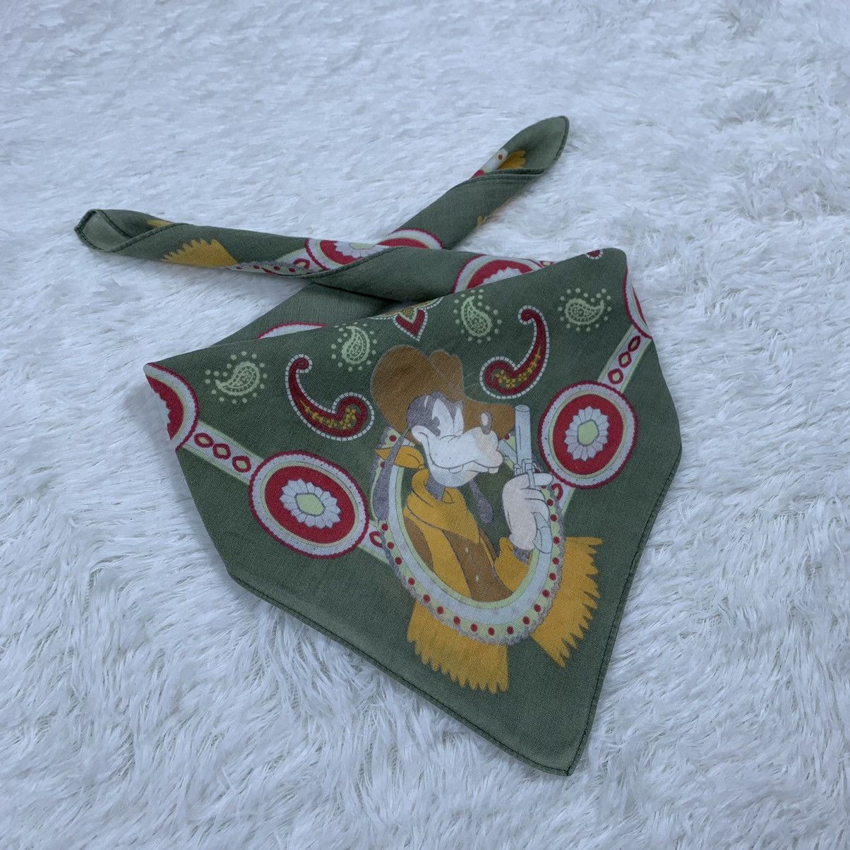 Disney × Mickey Mouse GOOFY bandana handkerchief handky paisley design Size ONE SIZE - 3 Thumbnail