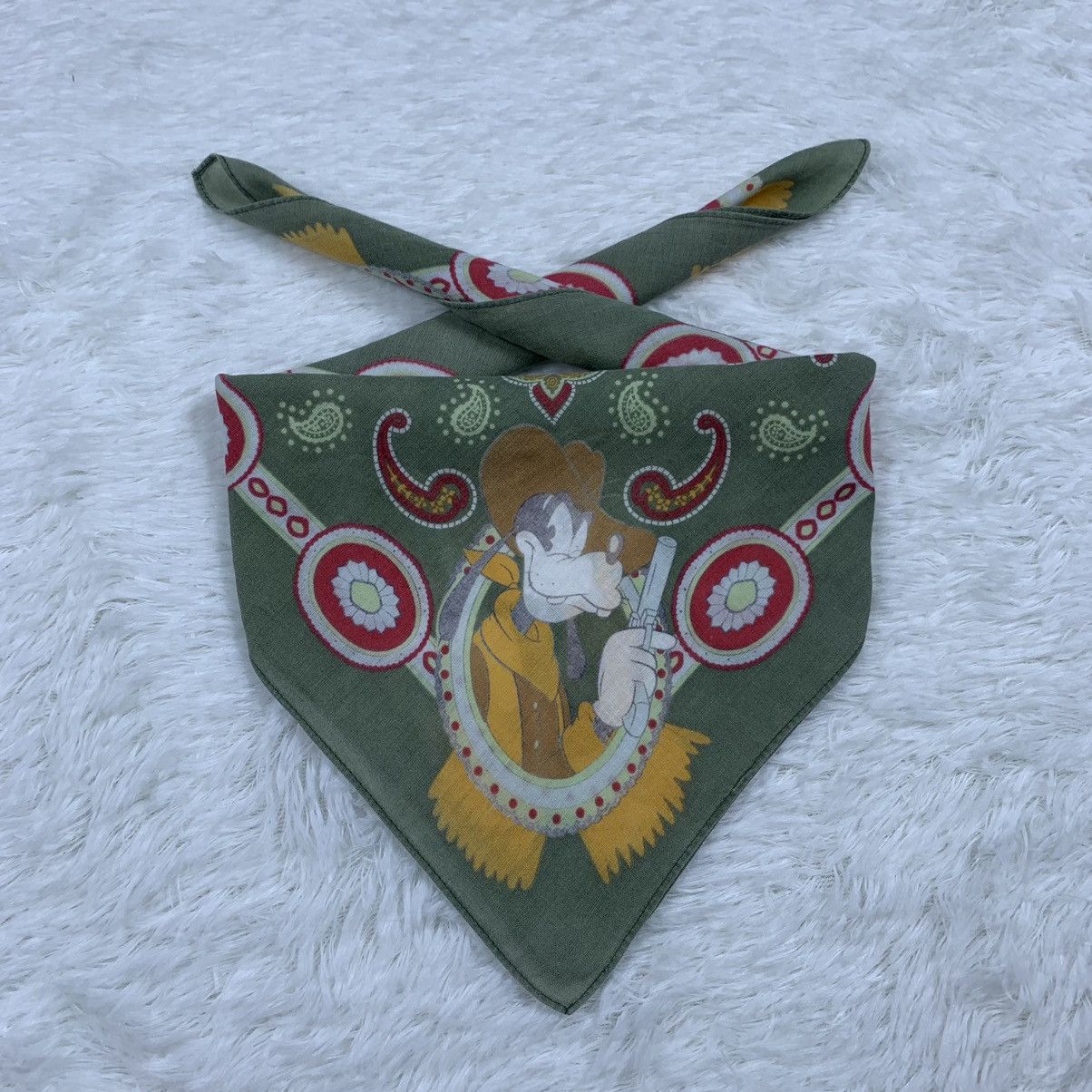 Disney × Mickey Mouse GOOFY bandana handkerchief handky paisley design Size ONE SIZE - 2 Thumbnail