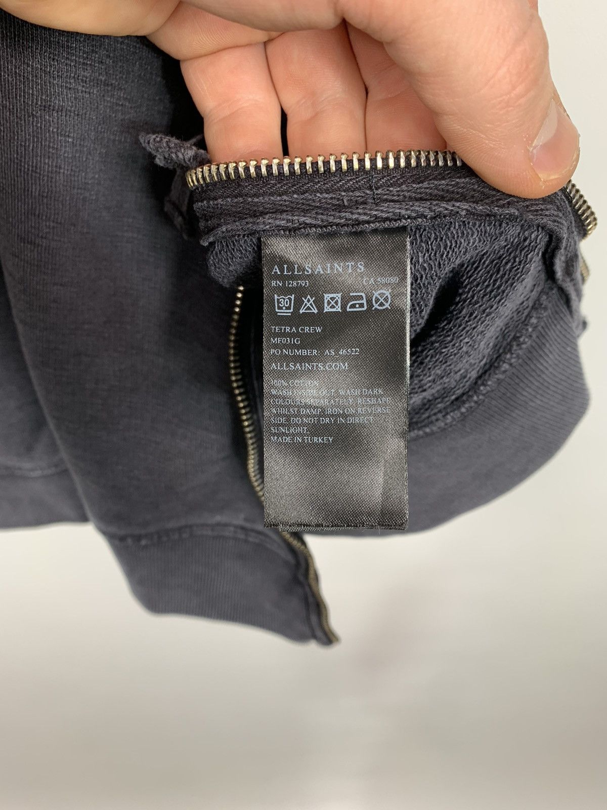 Allsaints Allsaints sweatshirt oversized gray Size M Size US M / EU 48-50 / 2 - 9 Thumbnail
