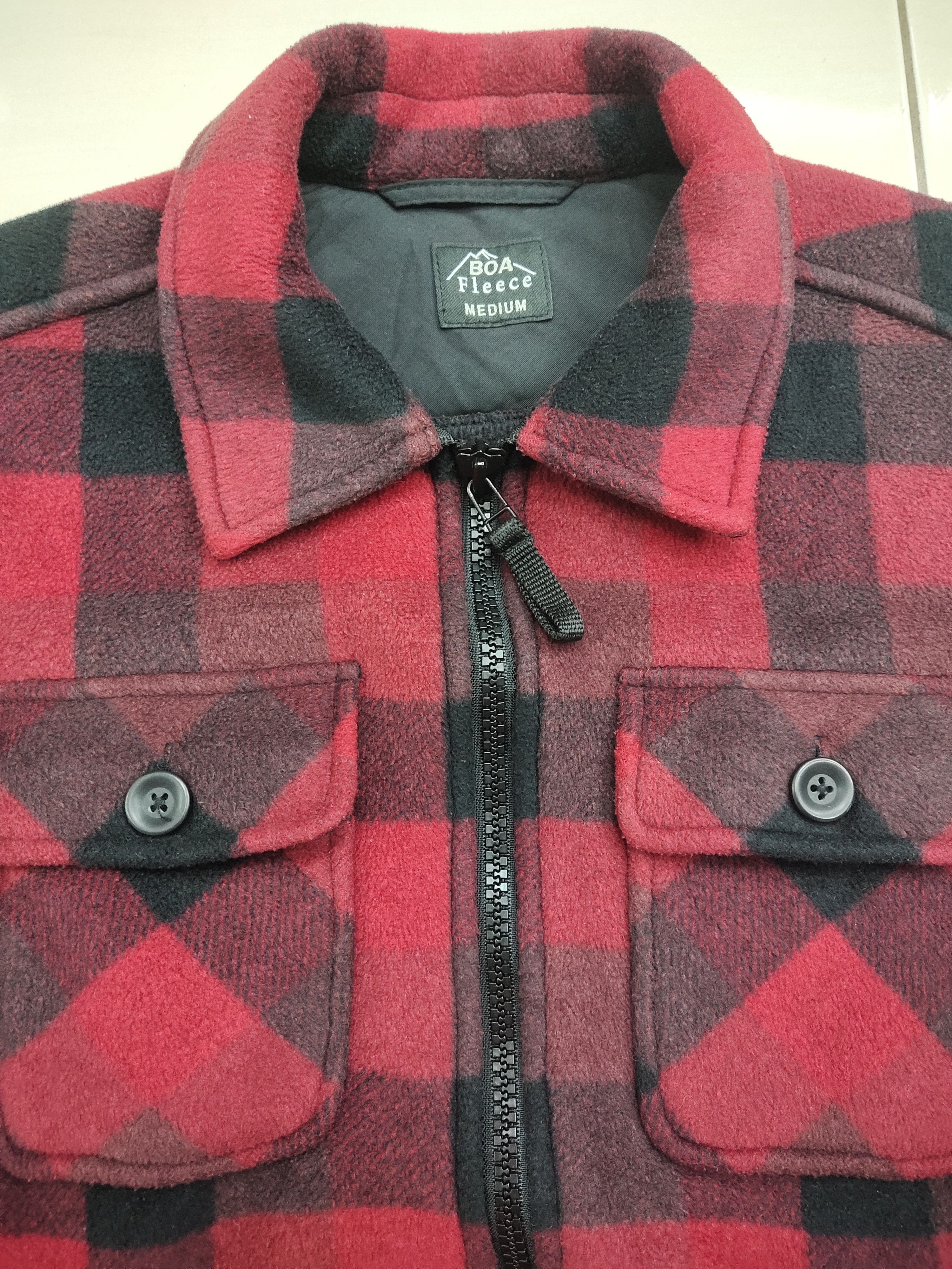Flannel Uniqlo Checked Boa Fleece Zip up Jacket Size US M / EU 48-50 / 2 - 4 Thumbnail