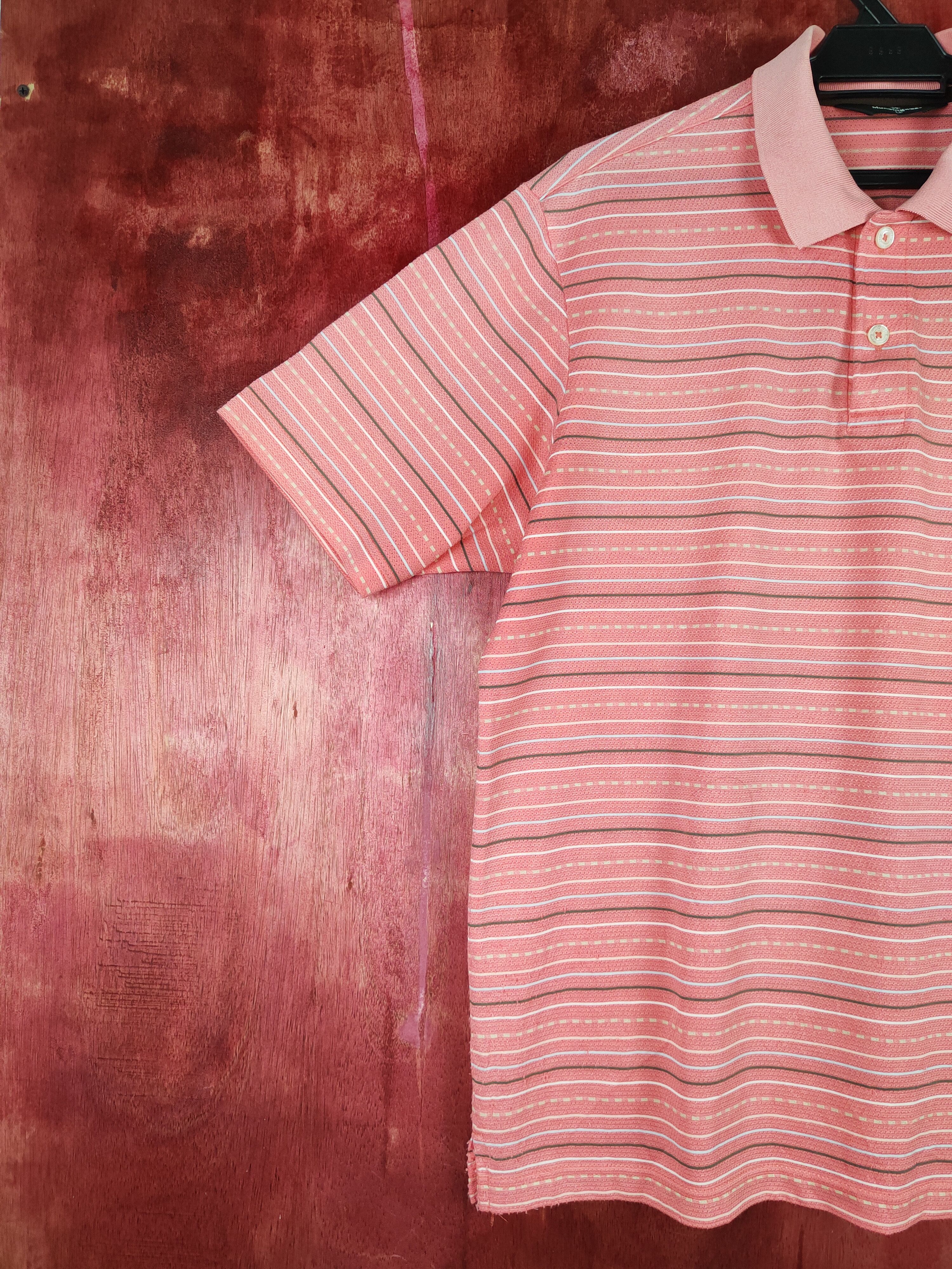 Vintage Munsingwear Peach Stripe Polos #S655 Size US L / EU 52-54 / 3 - 4 Thumbnail