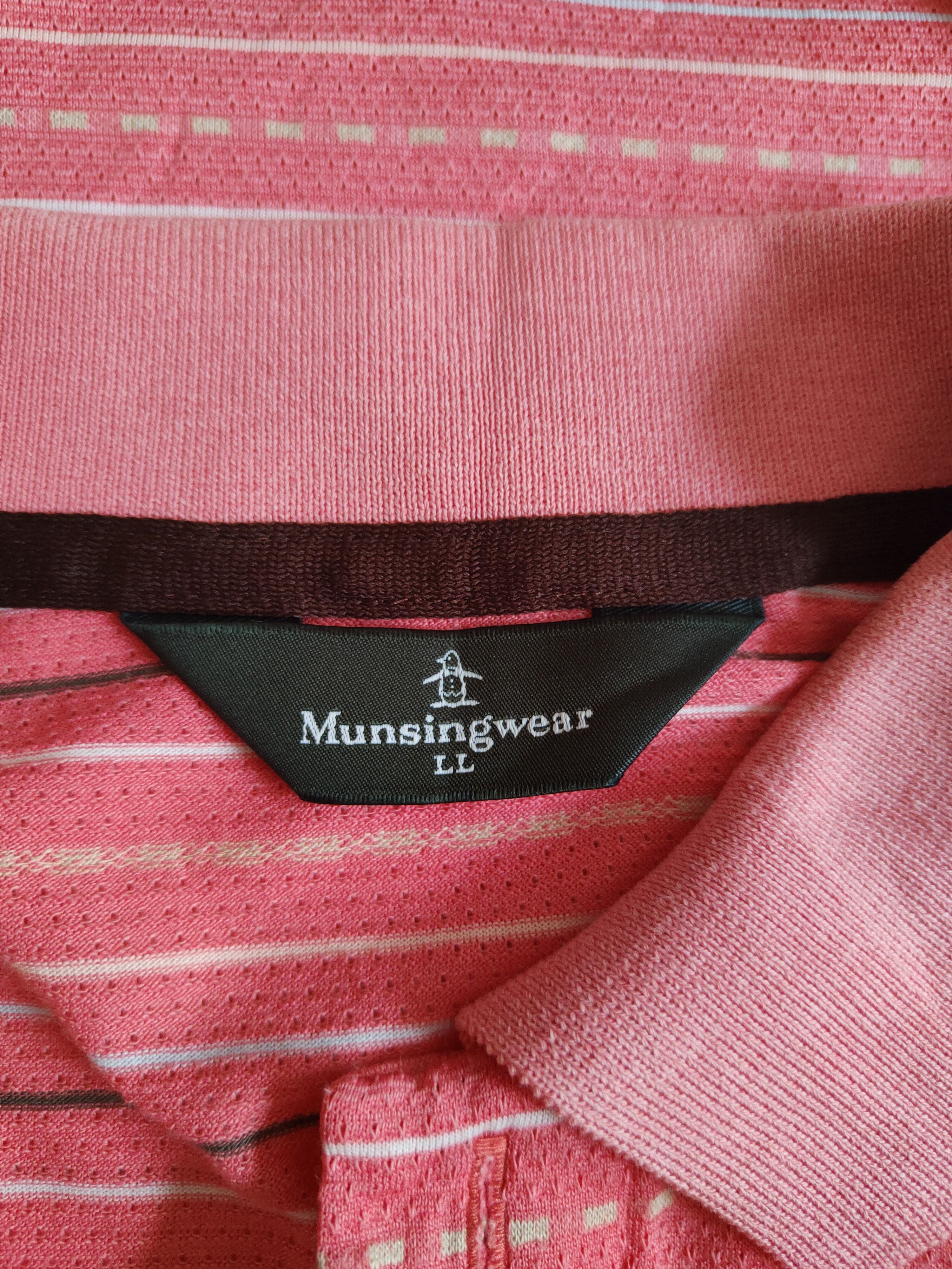 Vintage Munsingwear Peach Stripe Polos #S655 Size US L / EU 52-54 / 3 - 12 Thumbnail