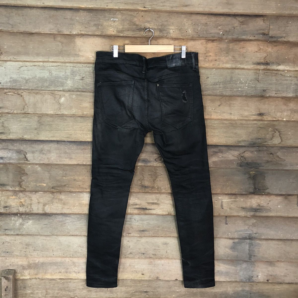 H&M H&M Black Disstressed Denim Jeans Pants #c1244 Size US 33 - 11 Thumbnail