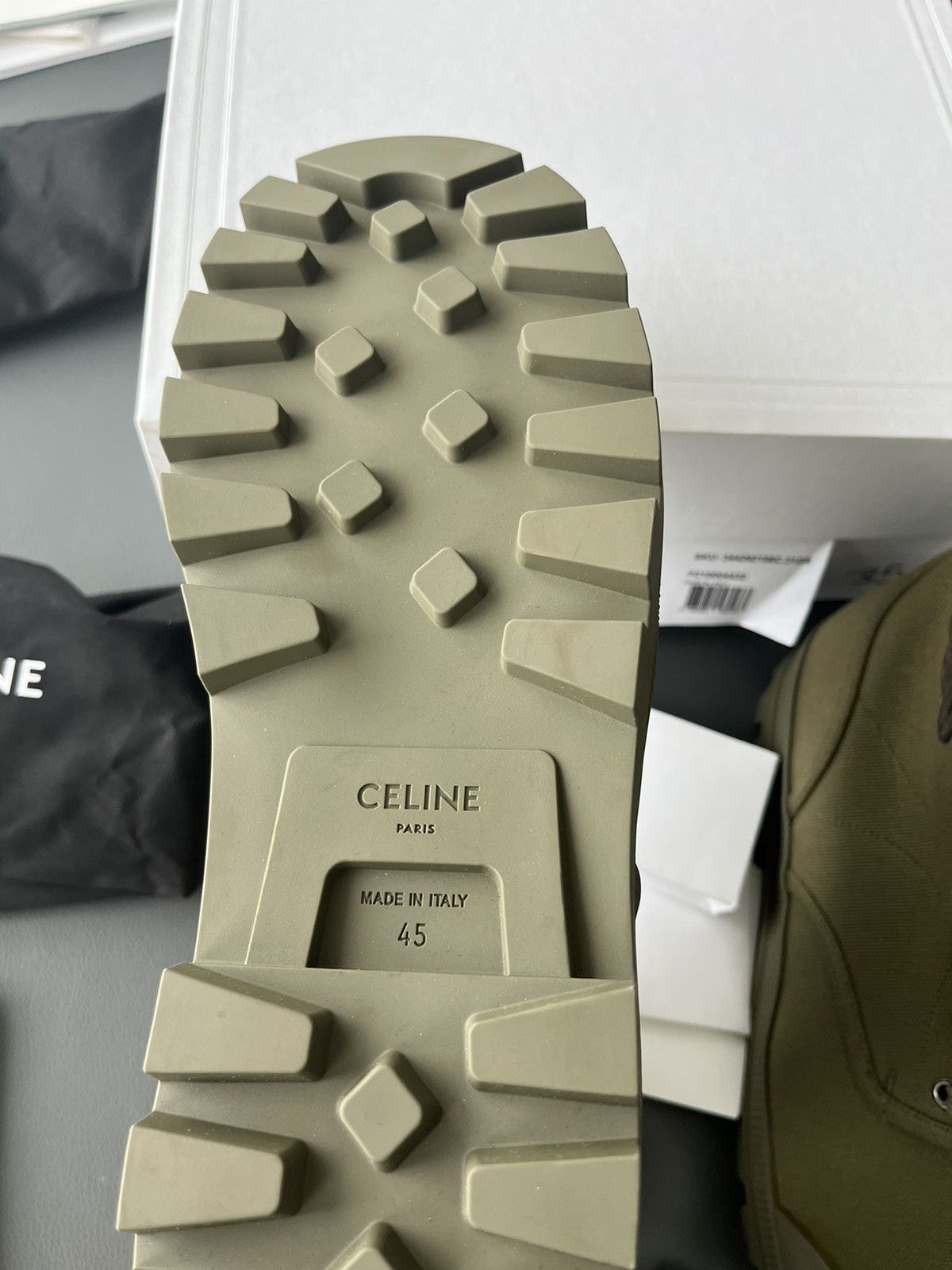 Celine × Hedi Slimane Super Runway Celine Hedi Army Combat Boots Brand New Size US 12 / EU 45 - 11 Thumbnail