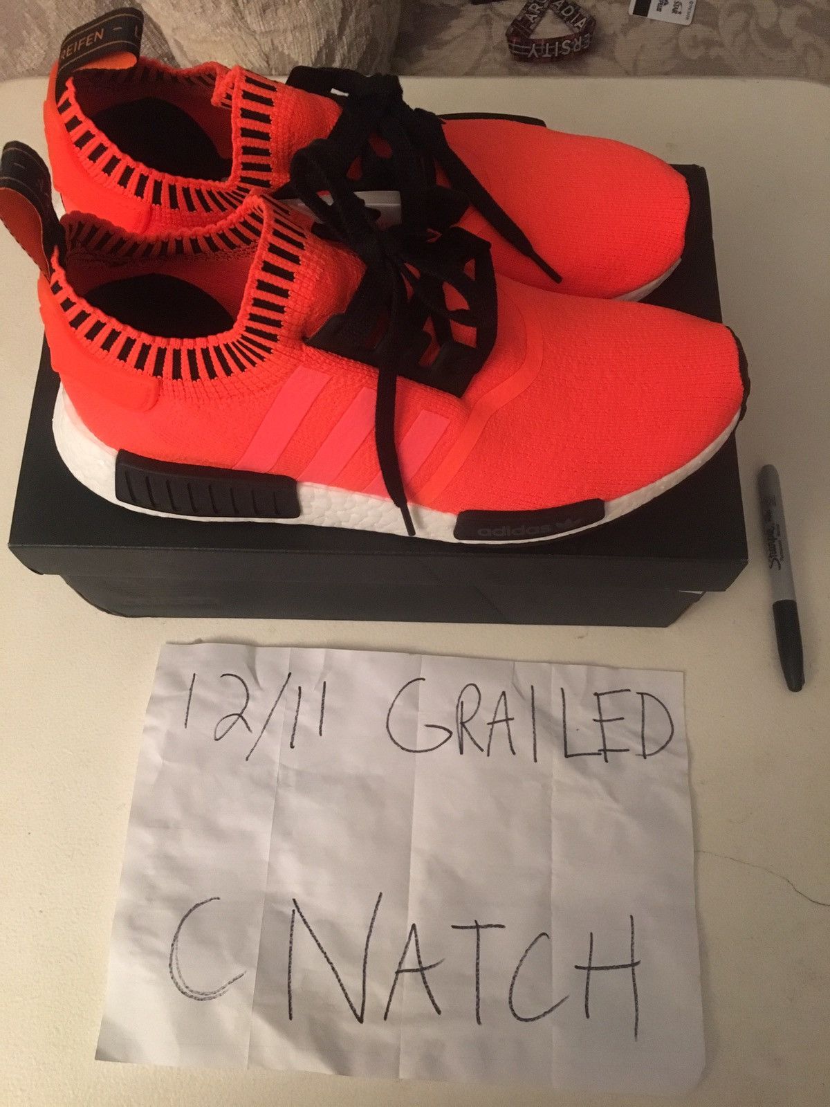 Adidas Nmd R 1 Orange Noise Grailed