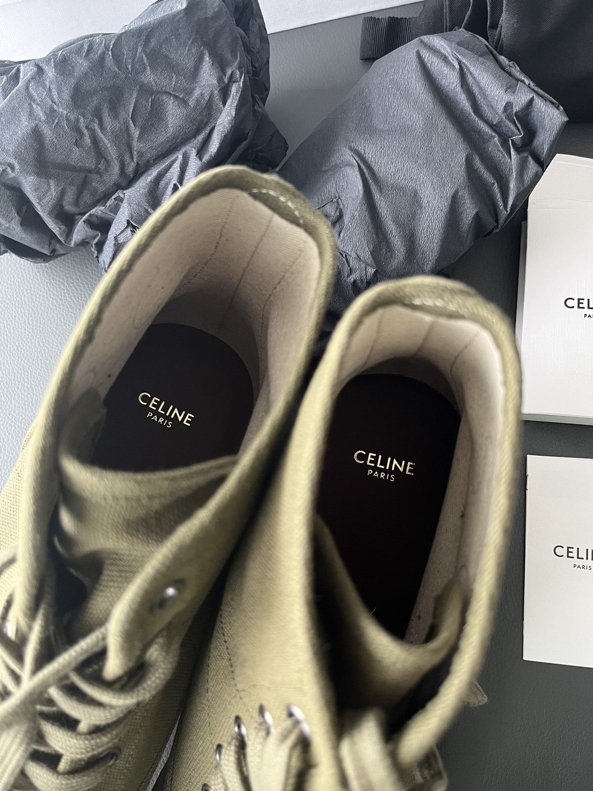 Celine × Hedi Slimane Super Runway Celine by Hedi Army Combat Boots Brand New Size US 10 / EU 43 - 18 Thumbnail