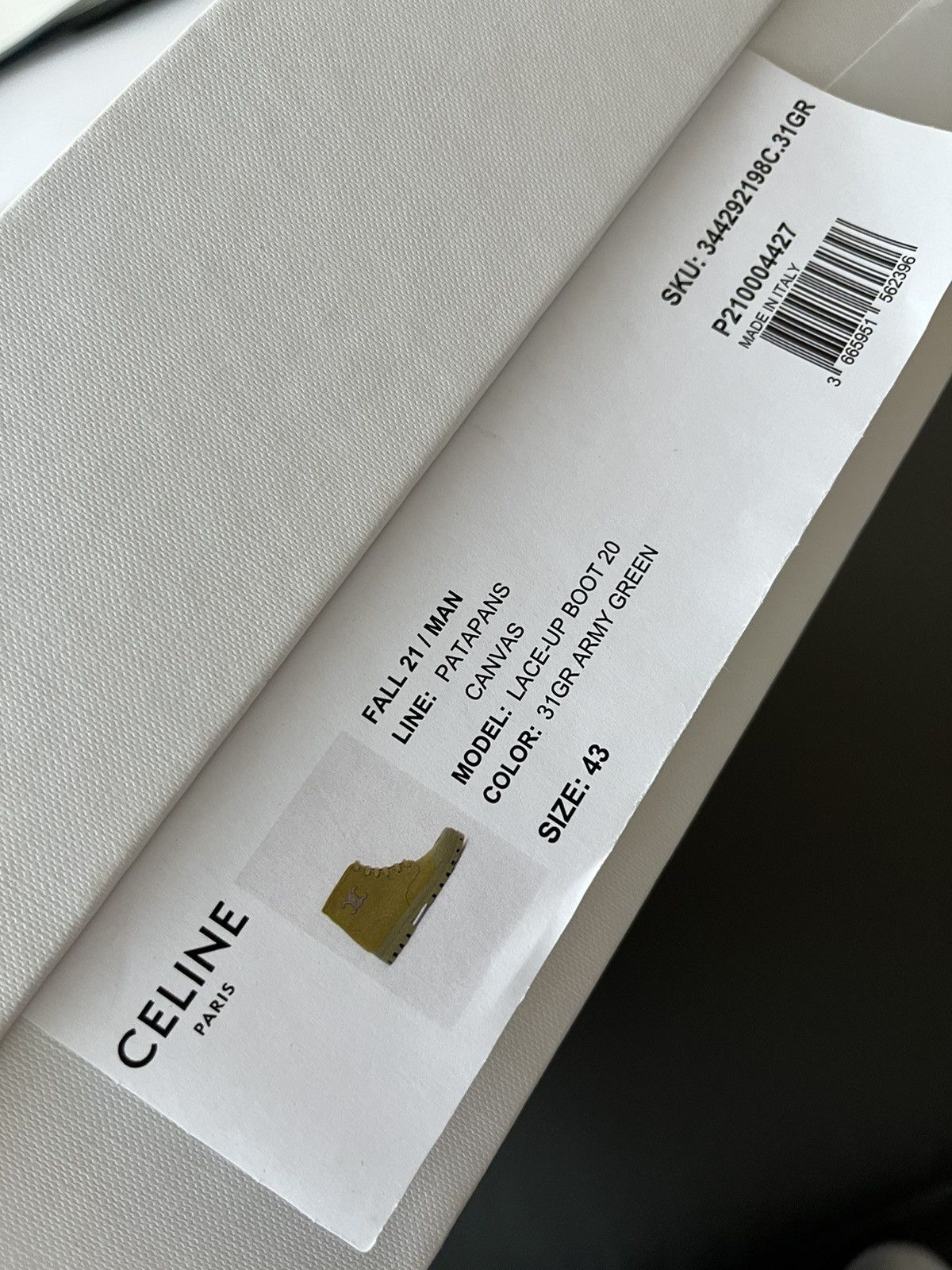 Celine × Hedi Slimane Super Runway Celine by Hedi Army Combat Boots Brand New Size US 10 / EU 43 - 10 Thumbnail