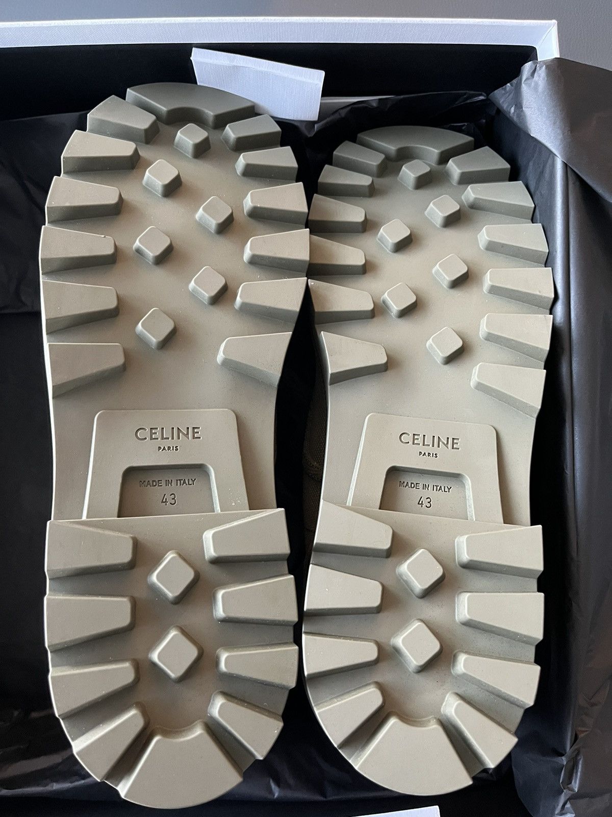 Celine × Hedi Slimane Super Runway Celine by Hedi Army Combat Boots Brand New Size US 10 / EU 43 - 11 Thumbnail