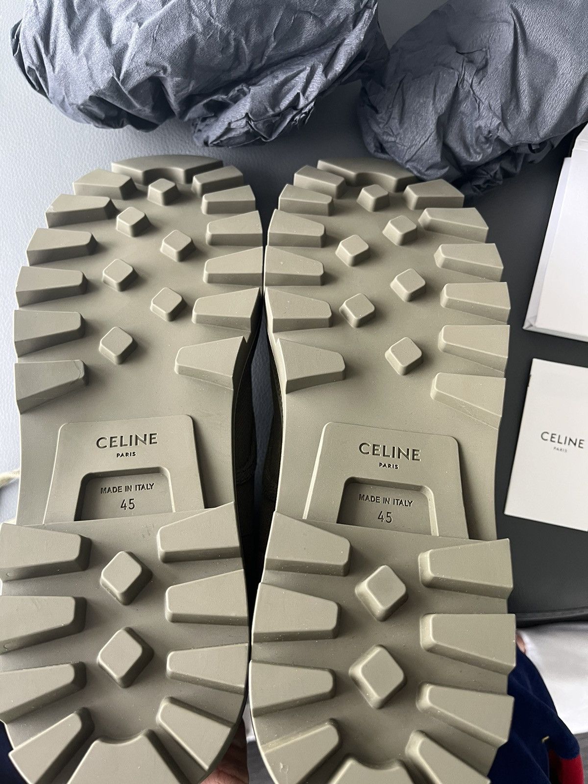Celine × Hedi Slimane Super Runway Celine by Hedi Army Combat Boots Brand New Size US 10 / EU 43 - 19 Thumbnail