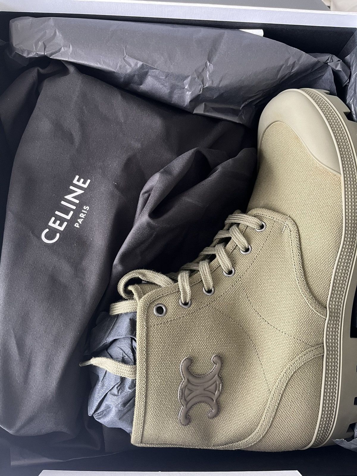 Celine × Hedi Slimane Super Runway Celine by Hedi Army Combat Boots Brand New Size US 10 / EU 43 - 12 Thumbnail