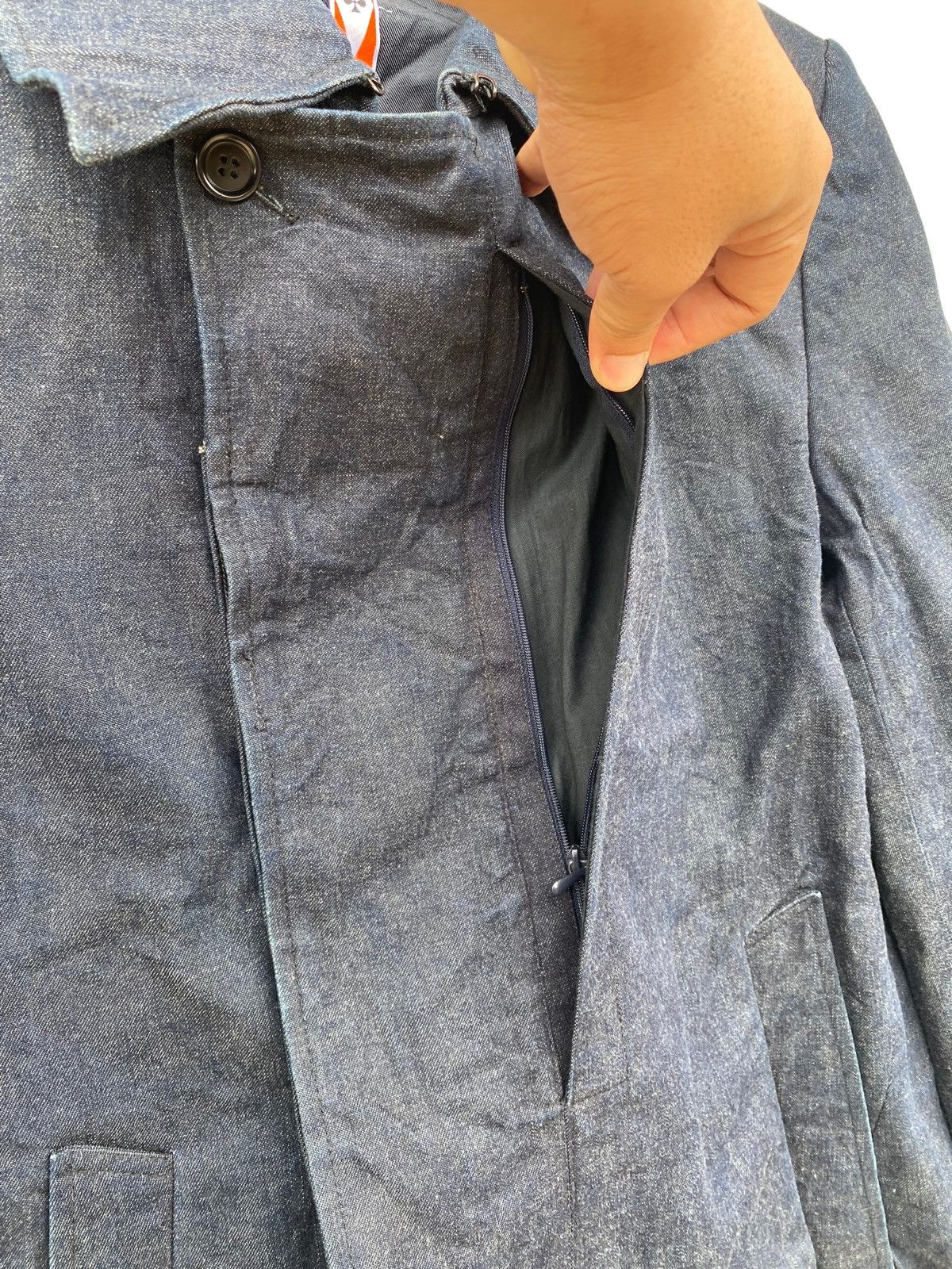 Christophe Lemaire Lemaire Indigo Denim Jacket French Designer Outerwear Size US M / EU 48-50 / 2 - 7 Thumbnail
