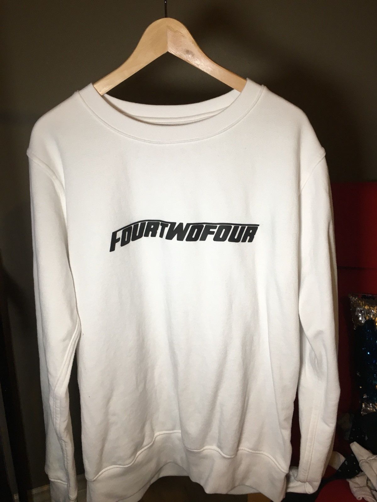 424 424 On Fairfax Fast Font Crewneck Sweater White Size US M / EU 48-50 / 2 - 1 Thumbnail