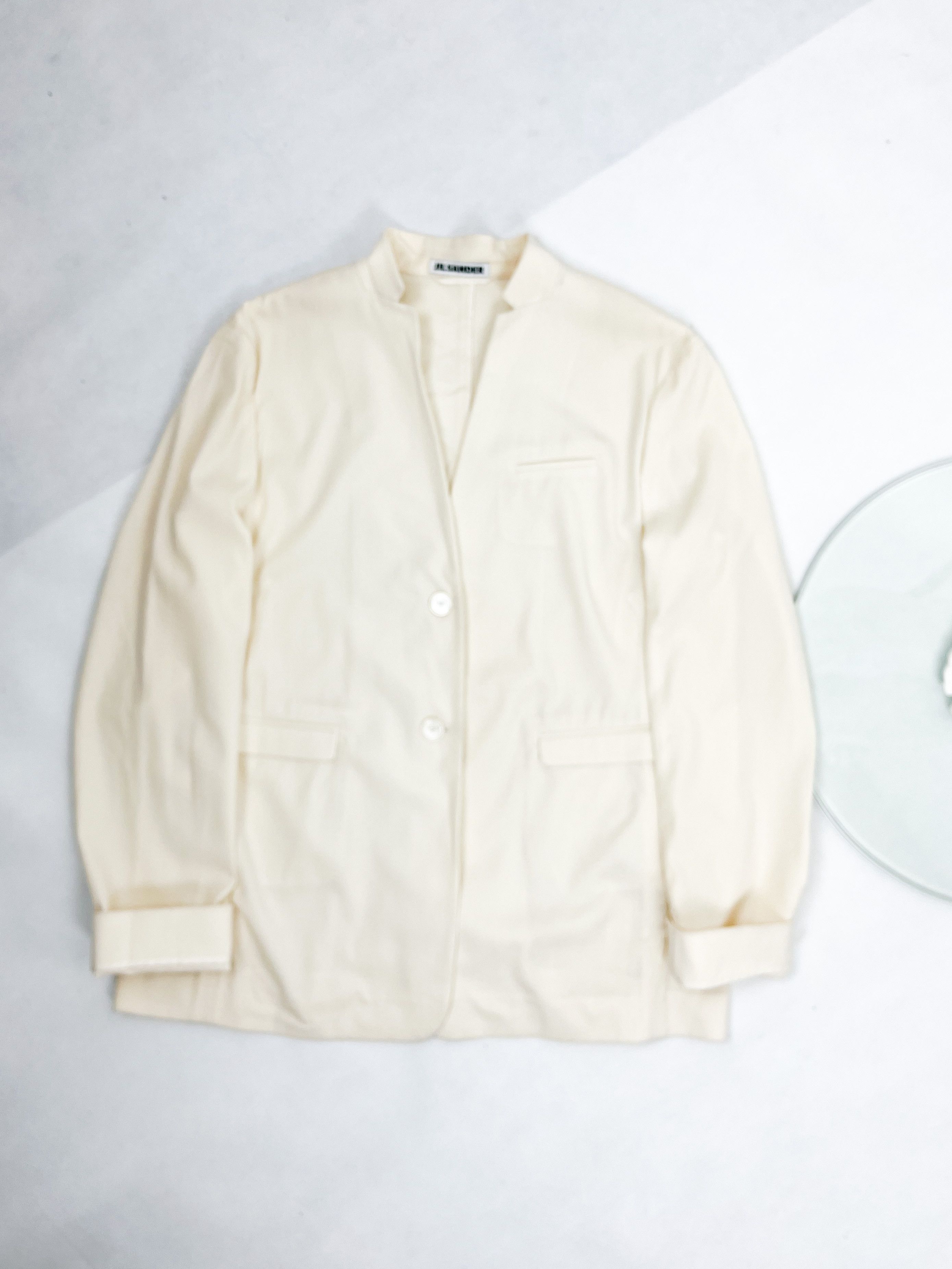 Jil Sander Jil Sander cream wool jacket blazer Size M / US 6-8 / IT 42-44 - 6 Thumbnail