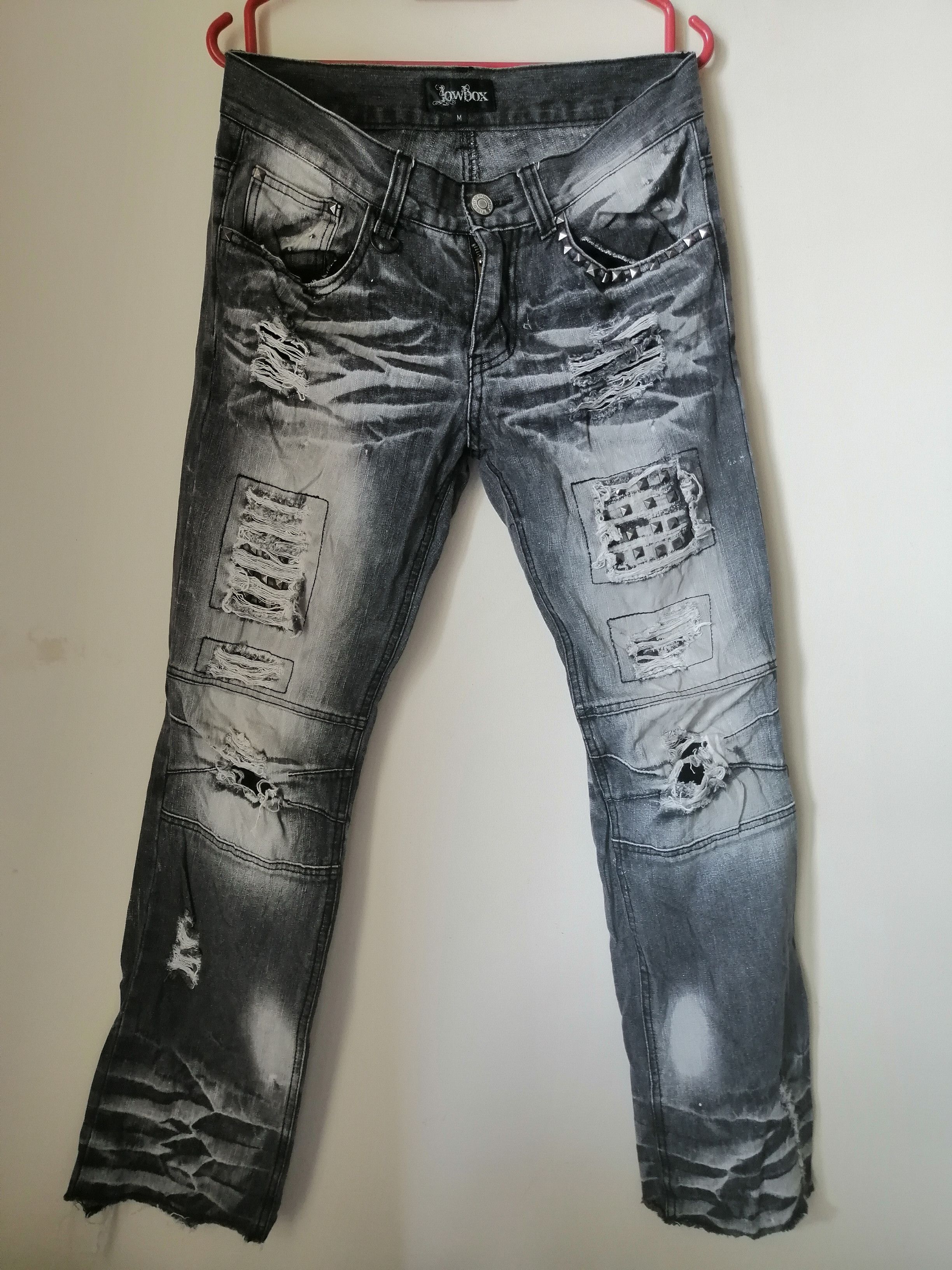 Japanese Brand LOWBOX Distressed denim Size US 31 - 3 Thumbnail