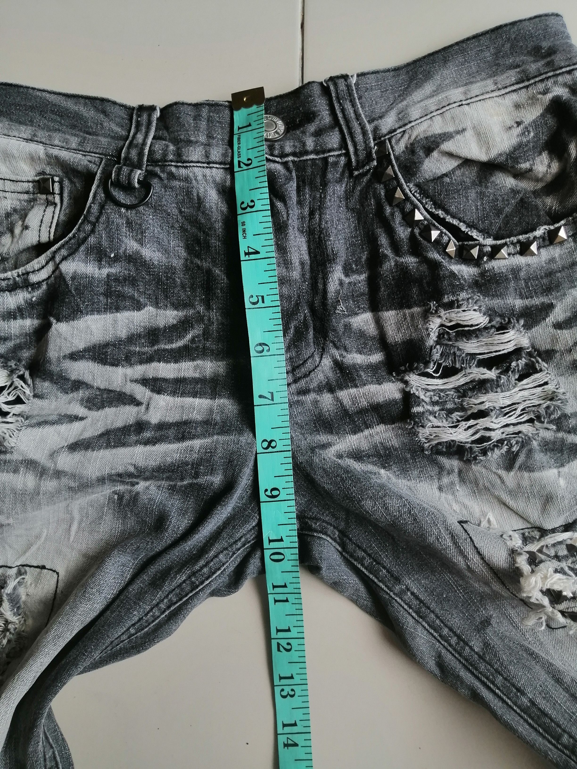 Japanese Brand LOWBOX Distressed denim Size US 31 - 23 Thumbnail