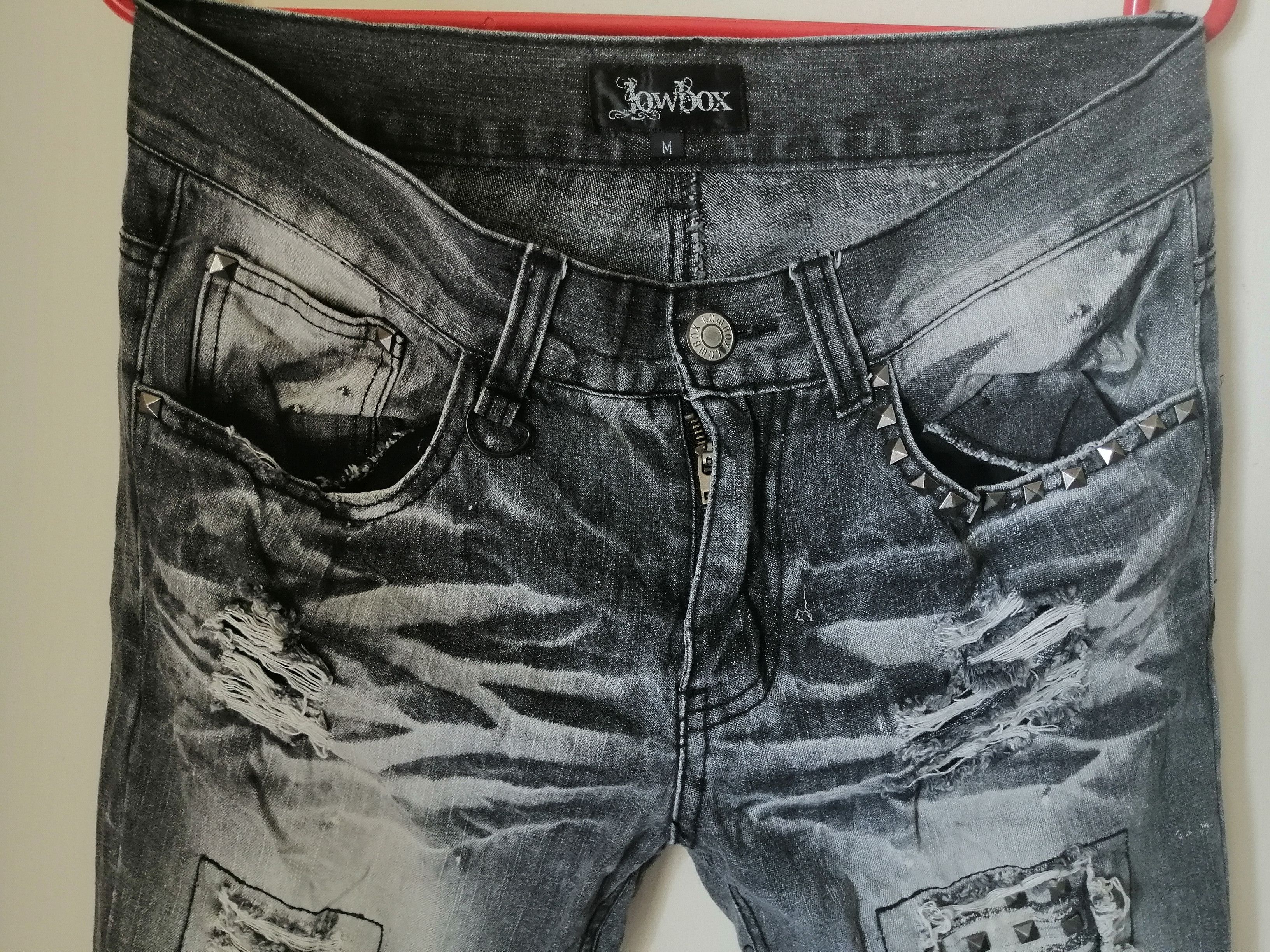 Japanese Brand LOWBOX Distressed denim Size US 31 - 10 Thumbnail