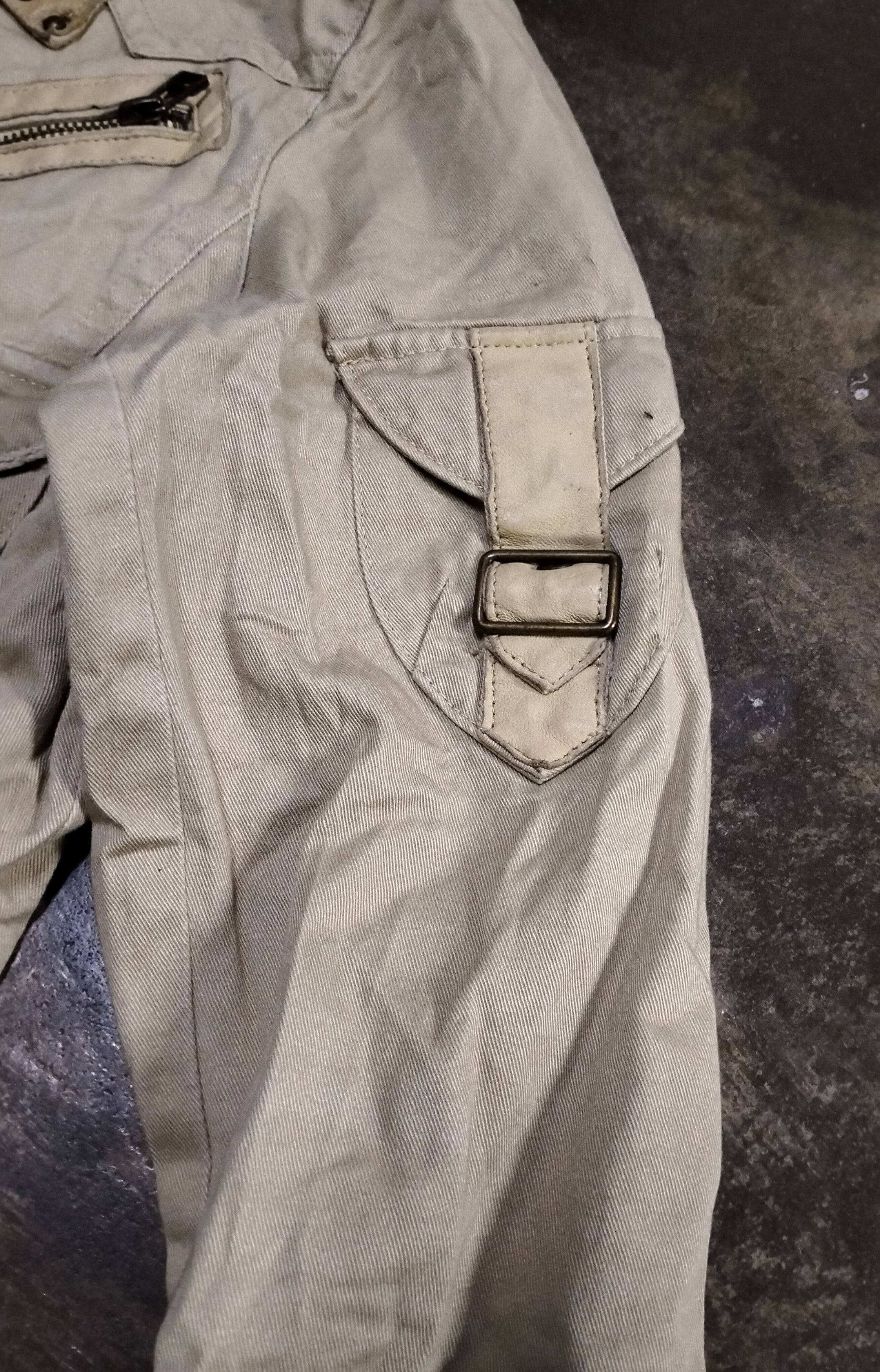 Cowboy Equipment Noyet Buckeled Cargo Jacket Leather Part Zipper Jacket Size US S / EU 44-46 / 1 - 7 Thumbnail