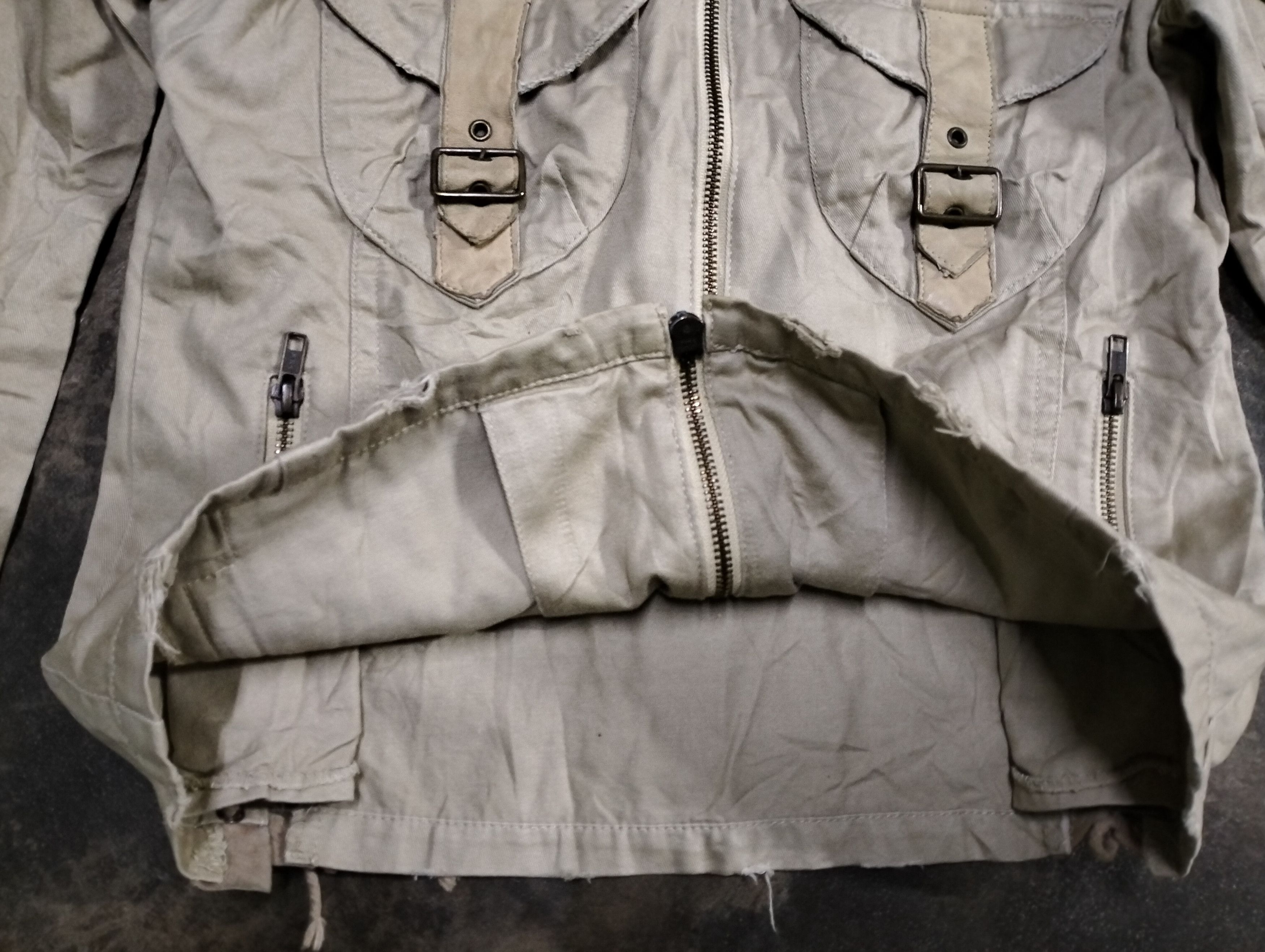 Cowboy Equipment Noyet Buckeled Cargo Jacket Leather Part Zipper Jacket Size US S / EU 44-46 / 1 - 18 Thumbnail
