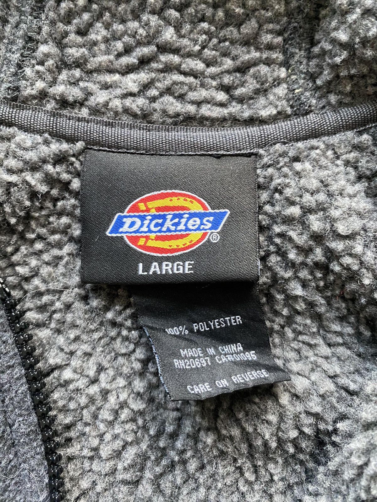 Vintage Vintage Dickies Fleece Zip Hoodie Jacket Sherpa Warm Heavy Size US L / EU 52-54 / 3 - 4 Thumbnail