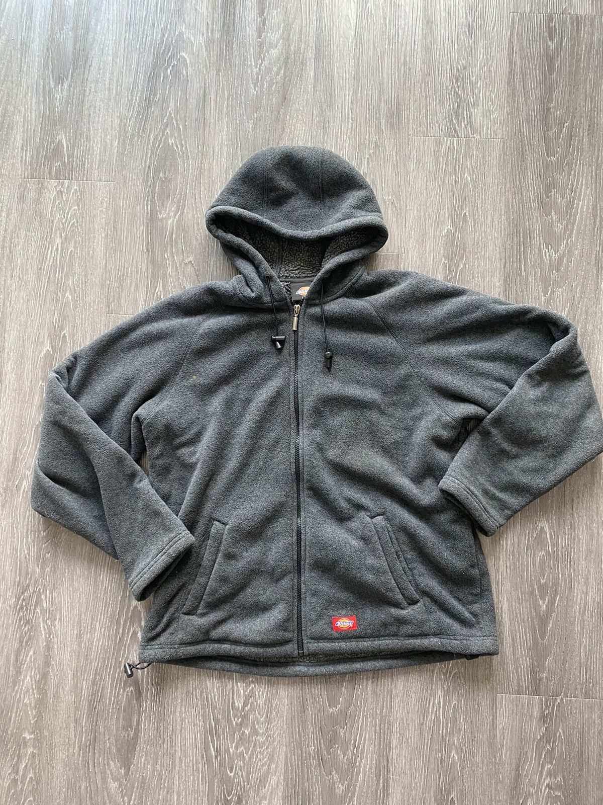 Vintage Vintage Dickies Fleece Zip Hoodie Jacket Sherpa Warm Heavy Size US L / EU 52-54 / 3 - 1 Thumbnail