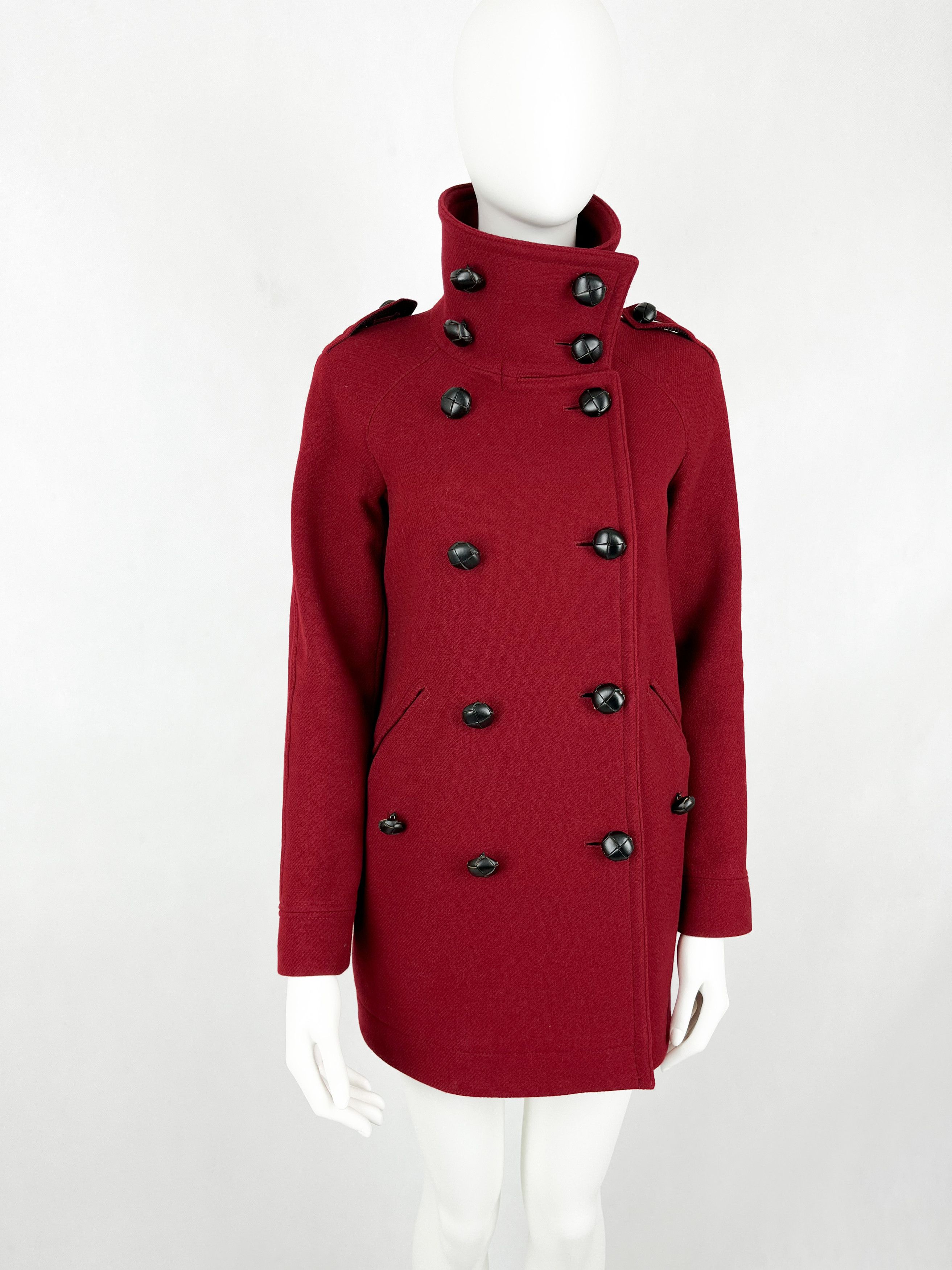 Burberry Burberry red wool coat Size S / US 4 / IT 40 - 3 Thumbnail