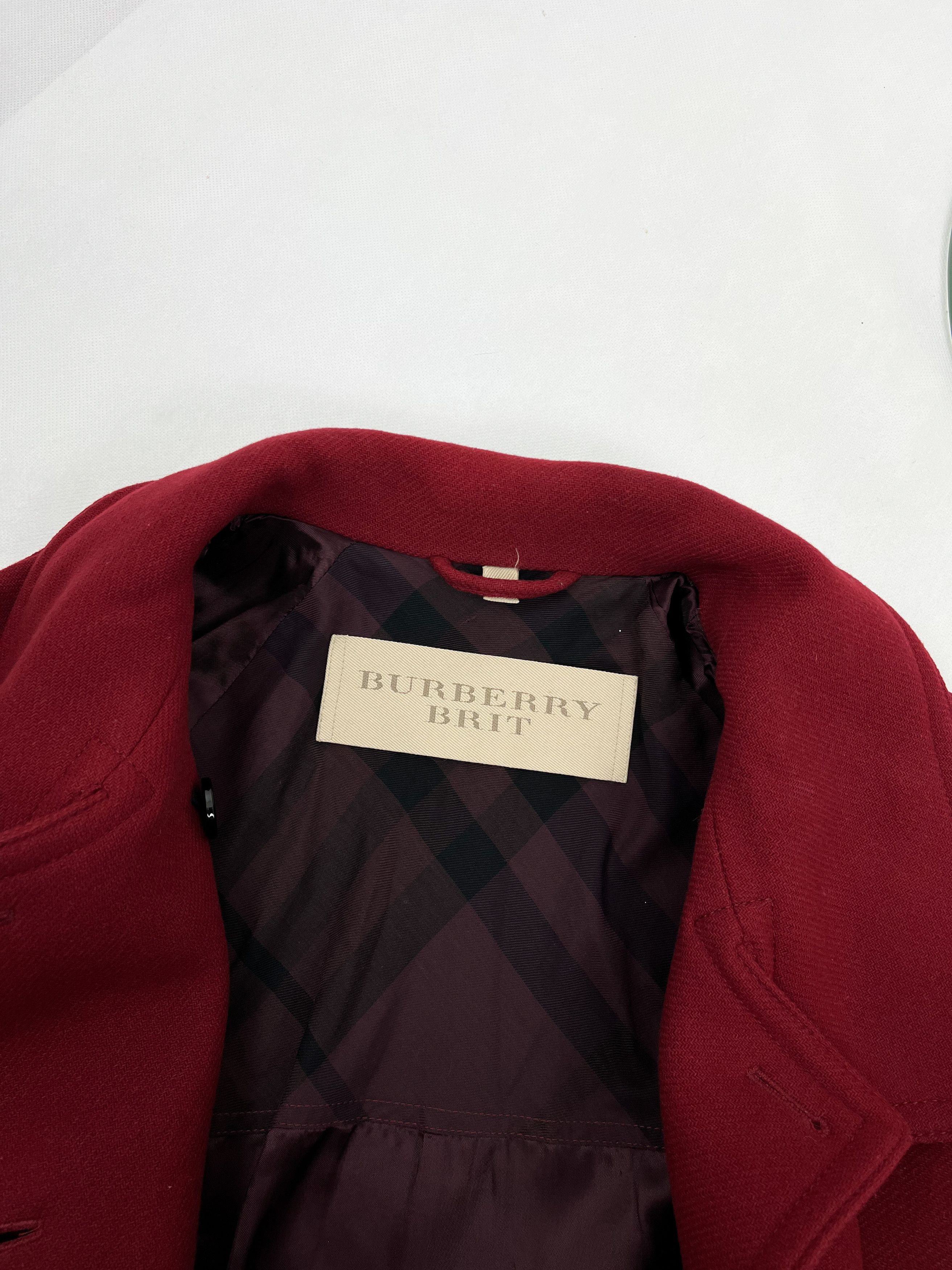 Burberry Burberry red wool coat Size S / US 4 / IT 40 - 9 Thumbnail