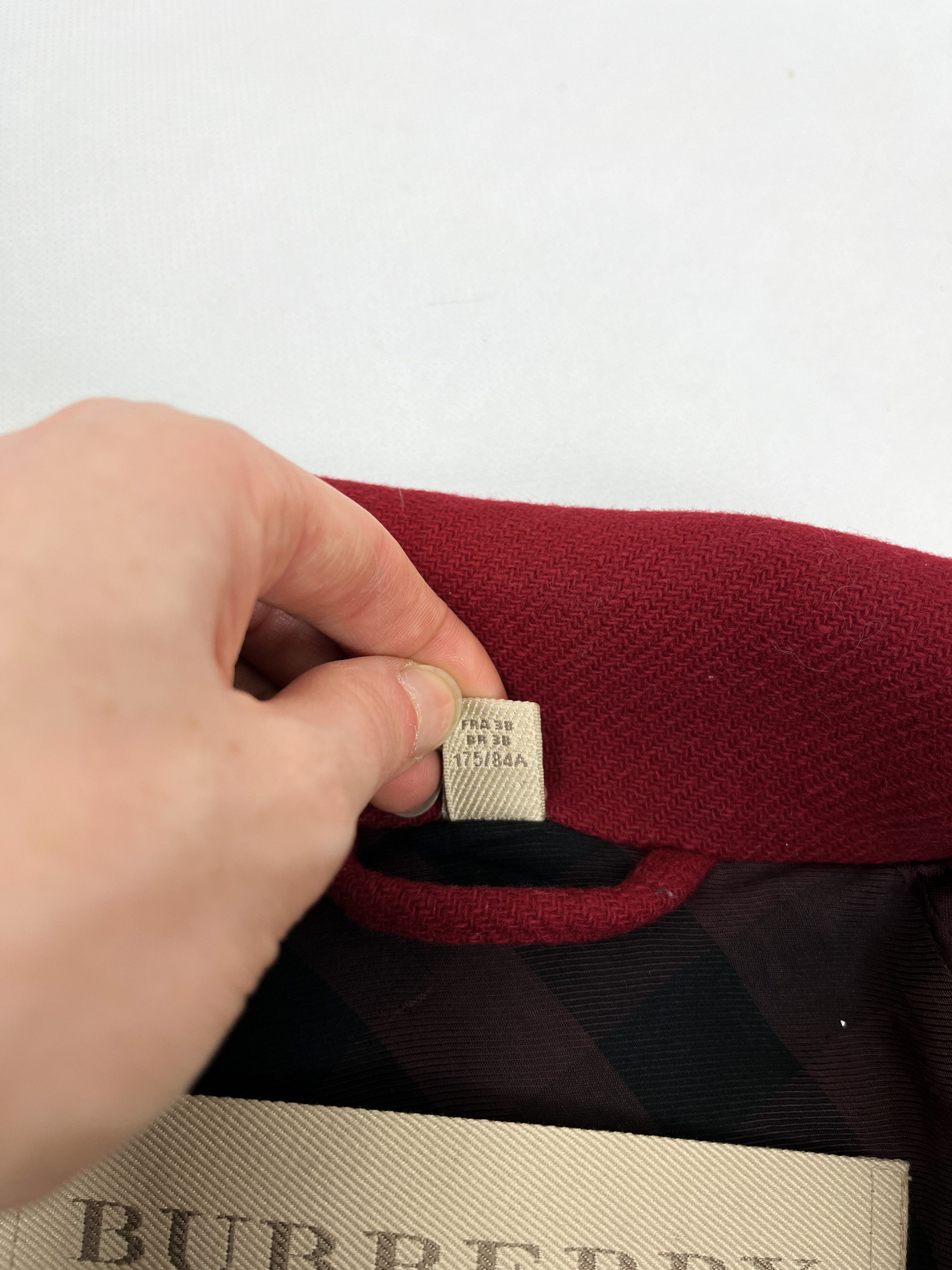 Burberry Burberry red wool coat Size S / US 4 / IT 40 - 11 Thumbnail