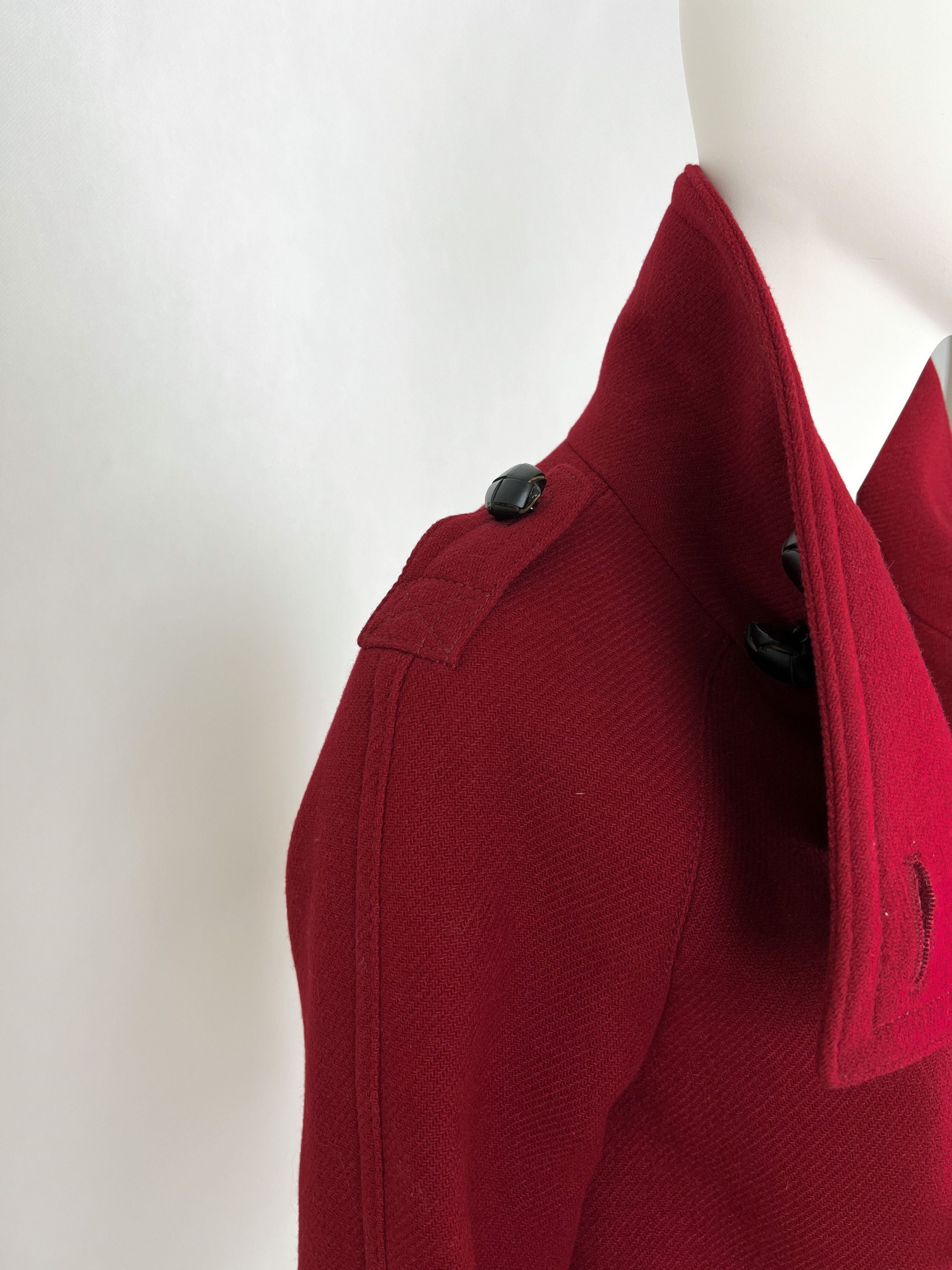 Burberry Burberry red wool coat Size S / US 4 / IT 40 - 5 Thumbnail