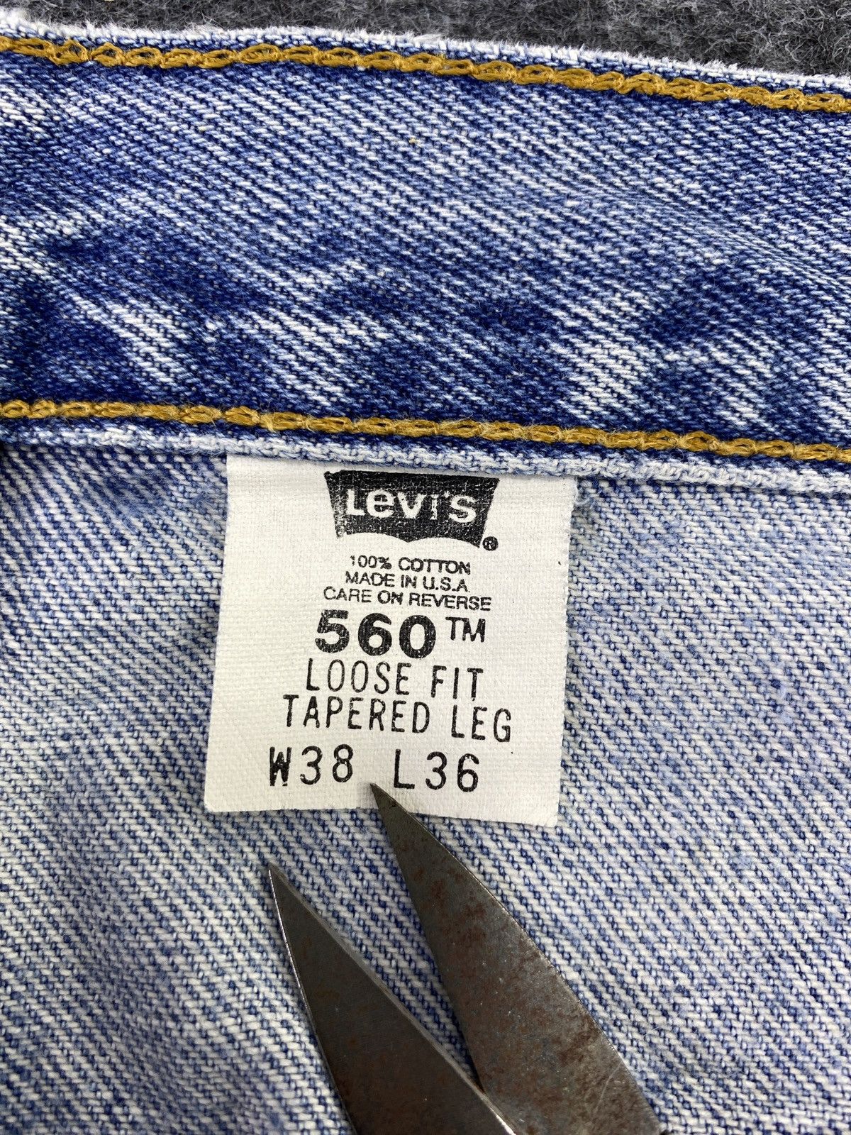 Levi's VINTAGE LEVI'S 560 BLUE WASH JEANS - J617 Size US 38 / EU 54 - 5 Thumbnail