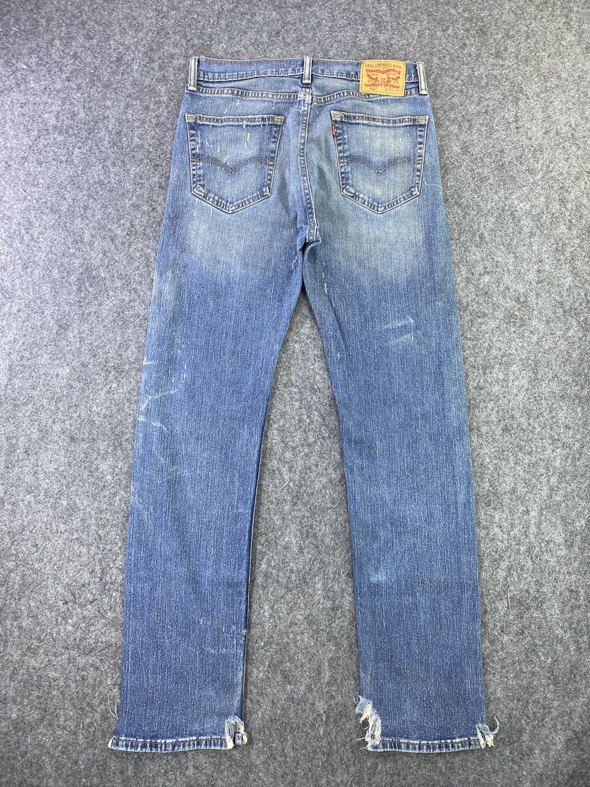Levi's VINTAGE LEVI'S 505 DISTRESS BLUE WASH JEANS - J620 Size US 33 - 2 Thumbnail