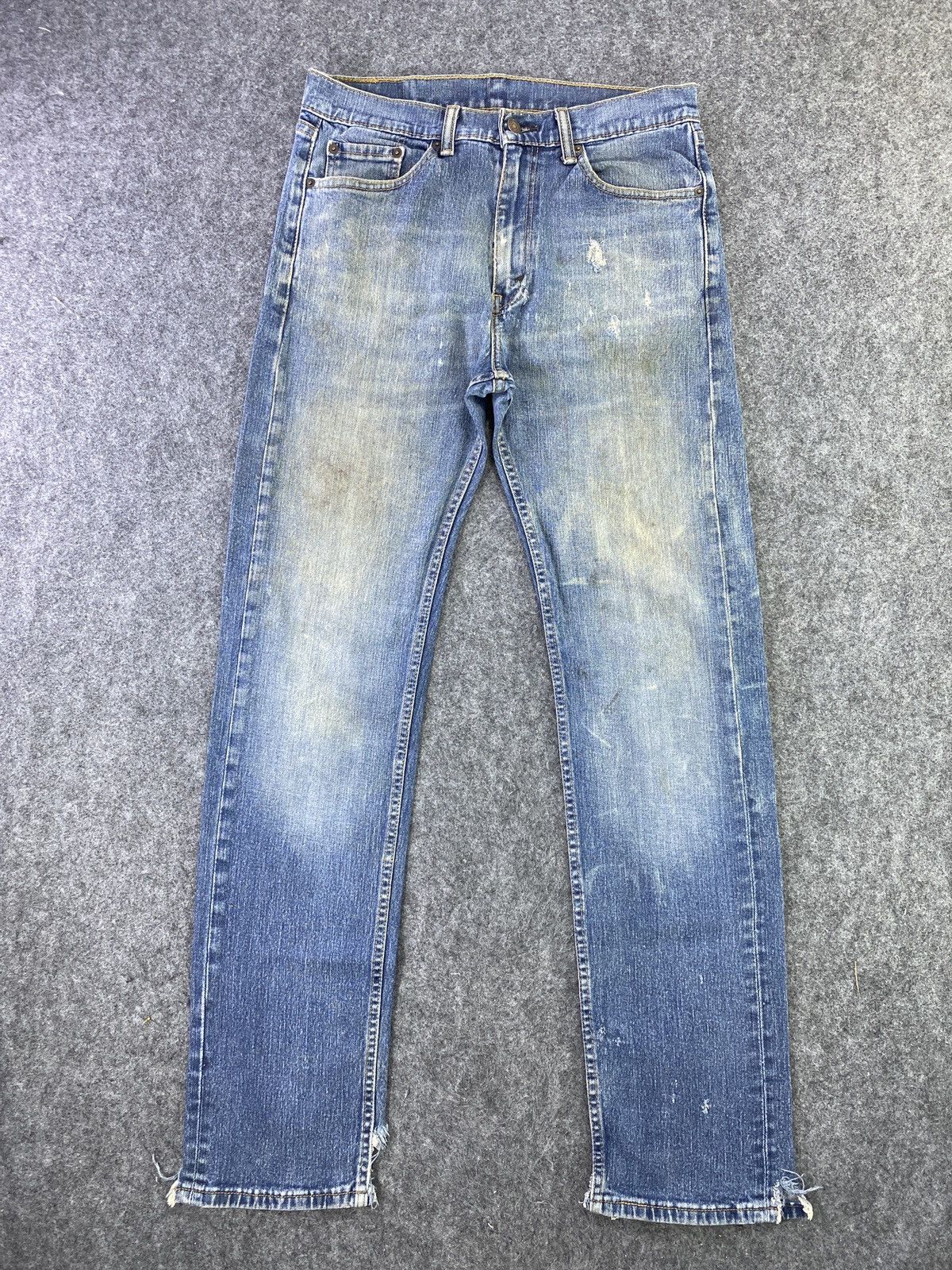 Levi's VINTAGE LEVI'S 505 DISTRESS BLUE WASH JEANS - J620 Size US 33 - 1 Thumbnail