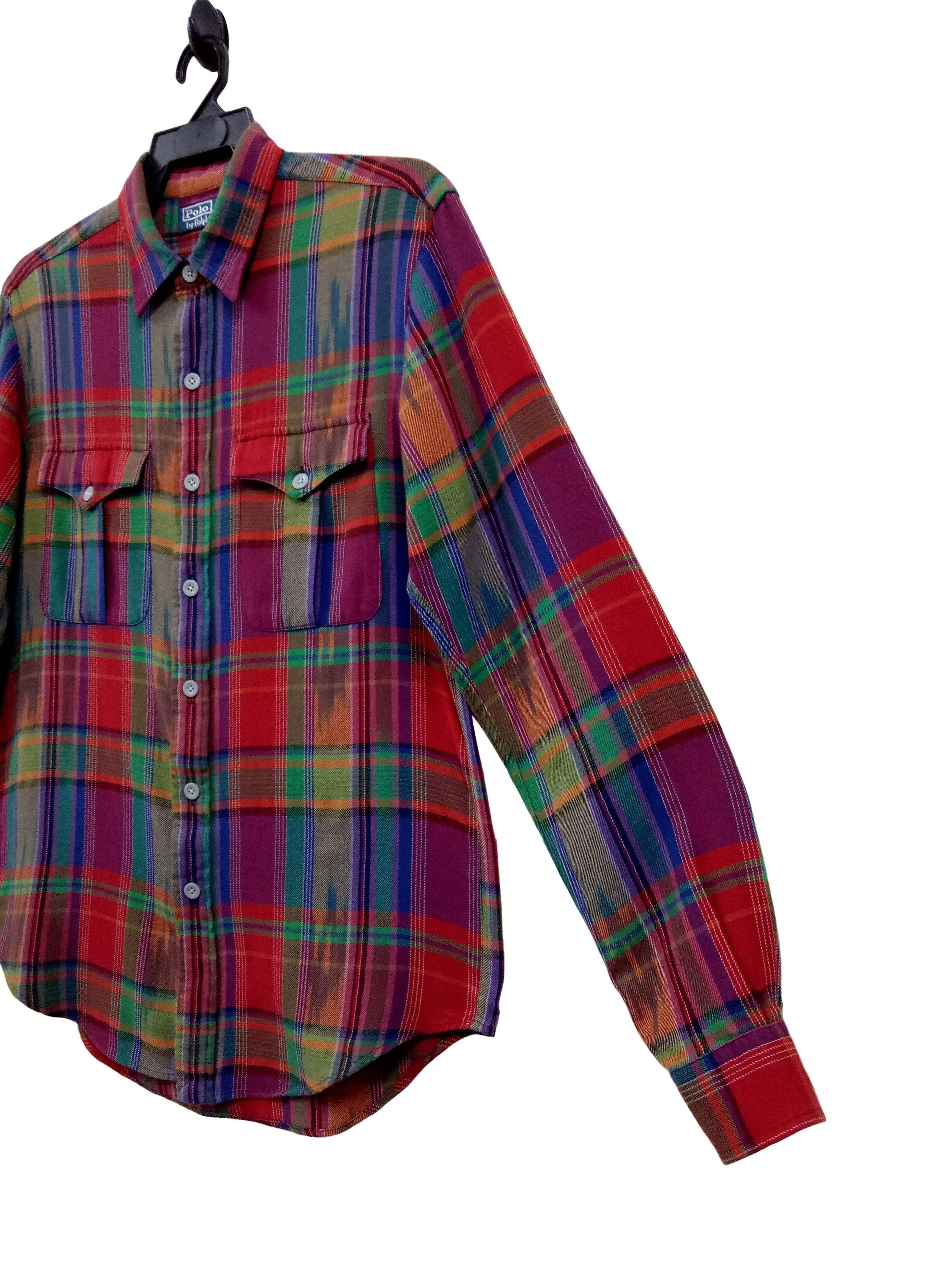 Polo Ralph Lauren 🔥🔥🔥POLO Ralph Lauren Colorful Flanel LS Shirt Design Rare Size US M / EU 48-50 / 2 - 3 Thumbnail
