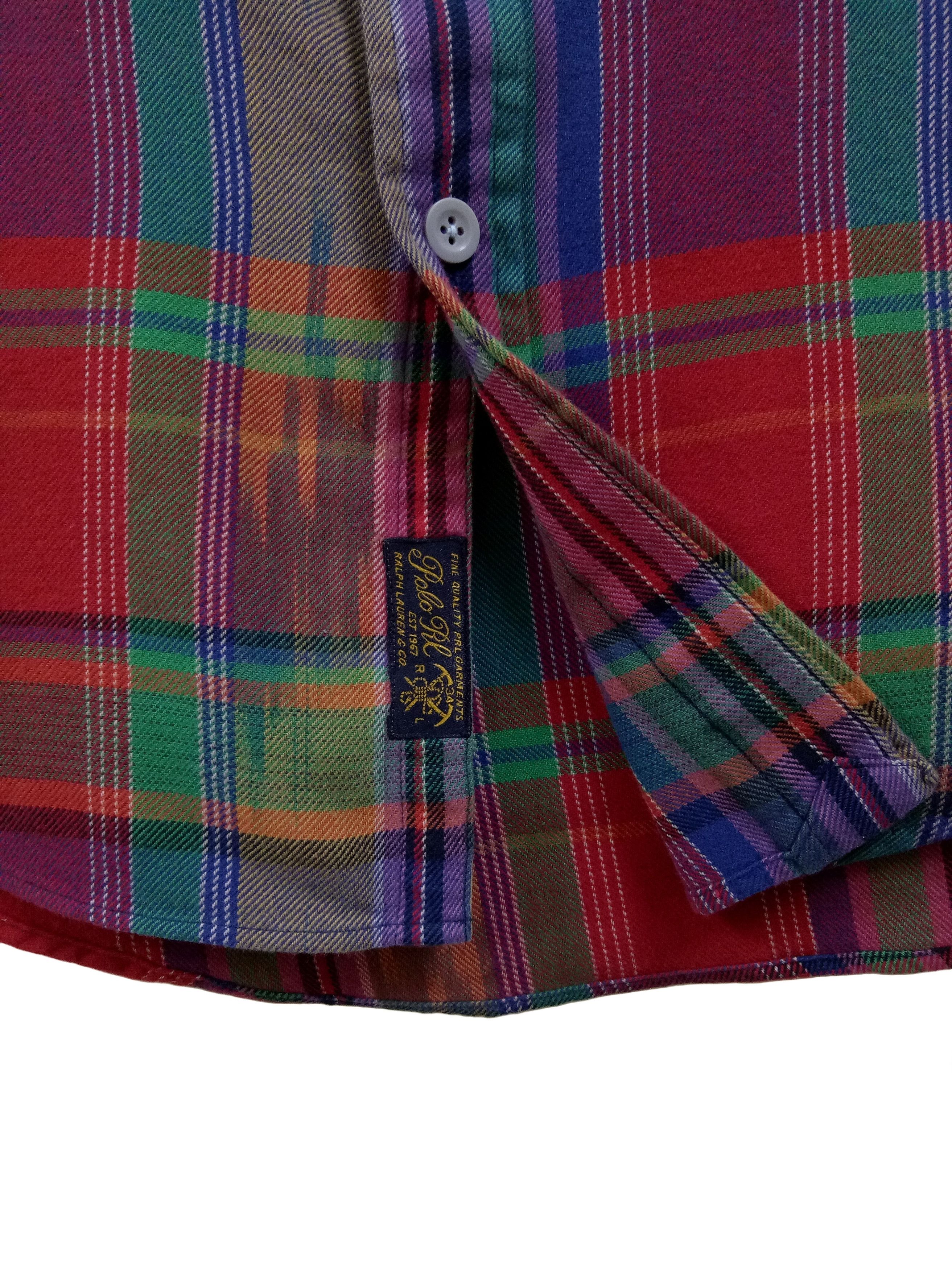 Polo Ralph Lauren 🔥🔥🔥POLO Ralph Lauren Colorful Flanel LS Shirt Design Rare Size US M / EU 48-50 / 2 - 7 Thumbnail