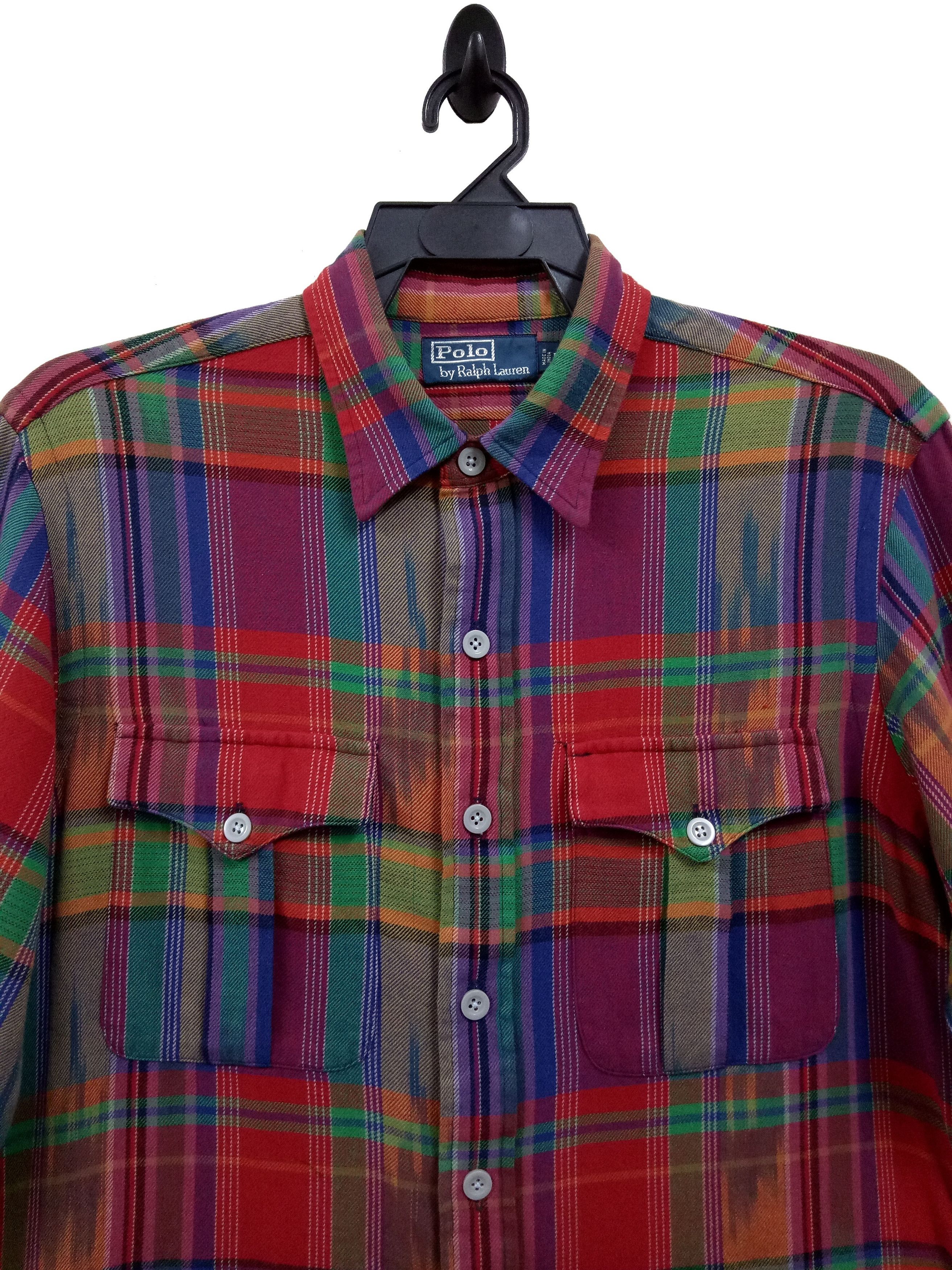 Polo Ralph Lauren 🔥🔥🔥POLO Ralph Lauren Colorful Flanel LS Shirt Design Rare Size US M / EU 48-50 / 2 - 5 Thumbnail