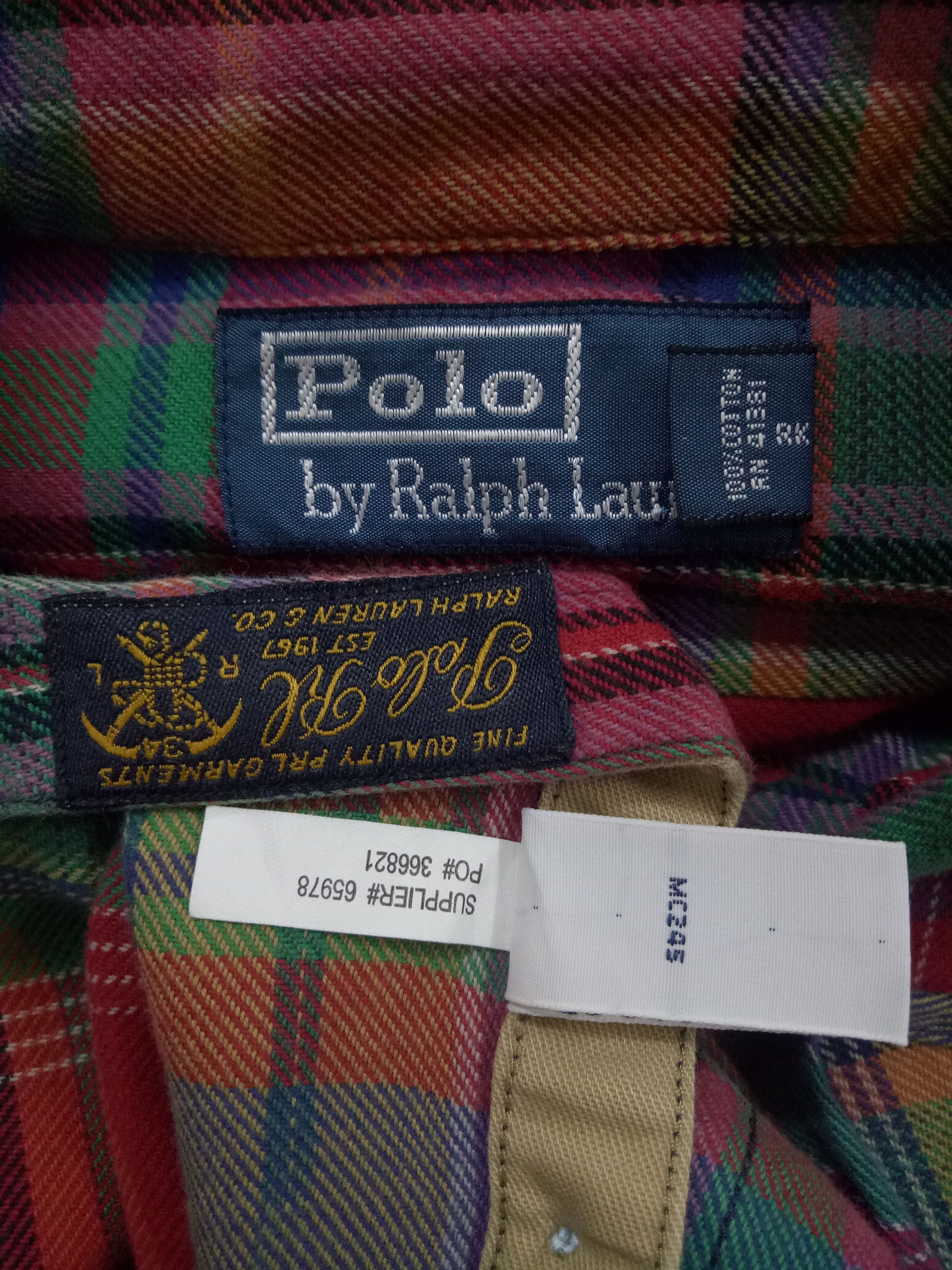 Polo Ralph Lauren 🔥🔥🔥POLO Ralph Lauren Colorful Flanel LS Shirt Design Rare Size US M / EU 48-50 / 2 - 12 Thumbnail