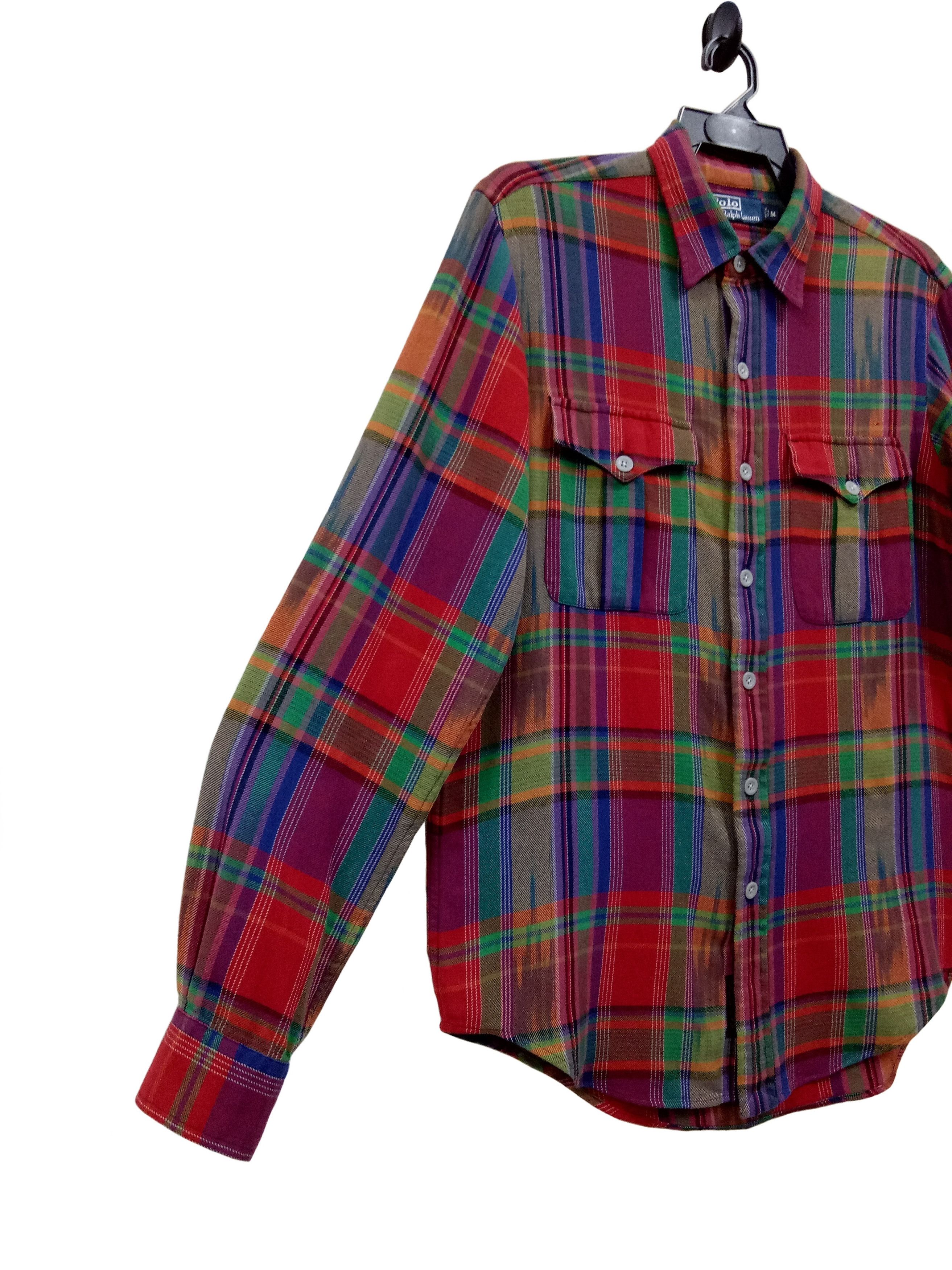 Polo Ralph Lauren 🔥🔥🔥POLO Ralph Lauren Colorful Flanel LS Shirt Design Rare Size US M / EU 48-50 / 2 - 4 Thumbnail