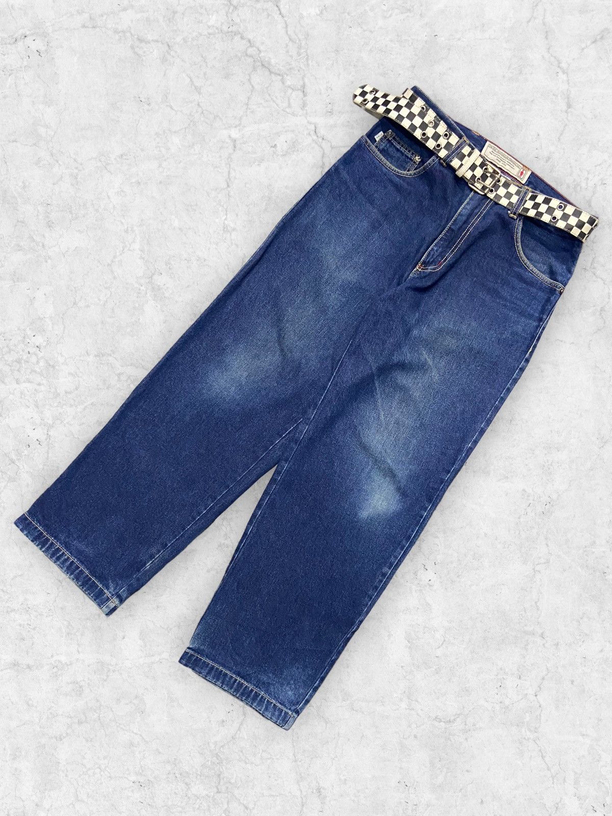 Girl Skateboards Vintage Girl Skateboard Baggy Loose Fit Jeans Leather Belt Size US 31 - 4 Thumbnail