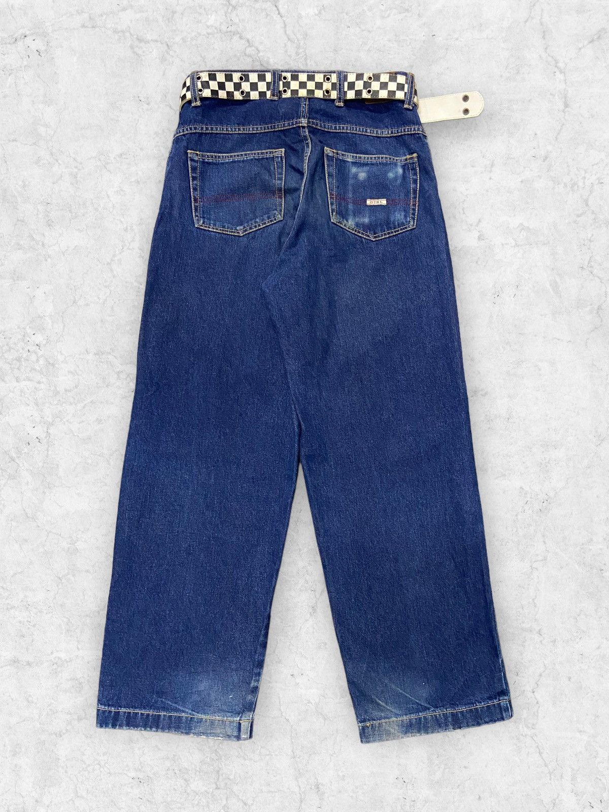 Girl Skateboards Vintage Girl Skateboard Baggy Loose Fit Jeans Leather Belt Size US 31 - 3 Thumbnail