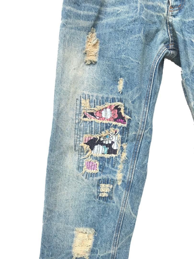 Designer × Japanese Brand Vintage Sashiko Japanese Brands Floral Fashion Design Size US 32 / EU 48 - 3 Thumbnail