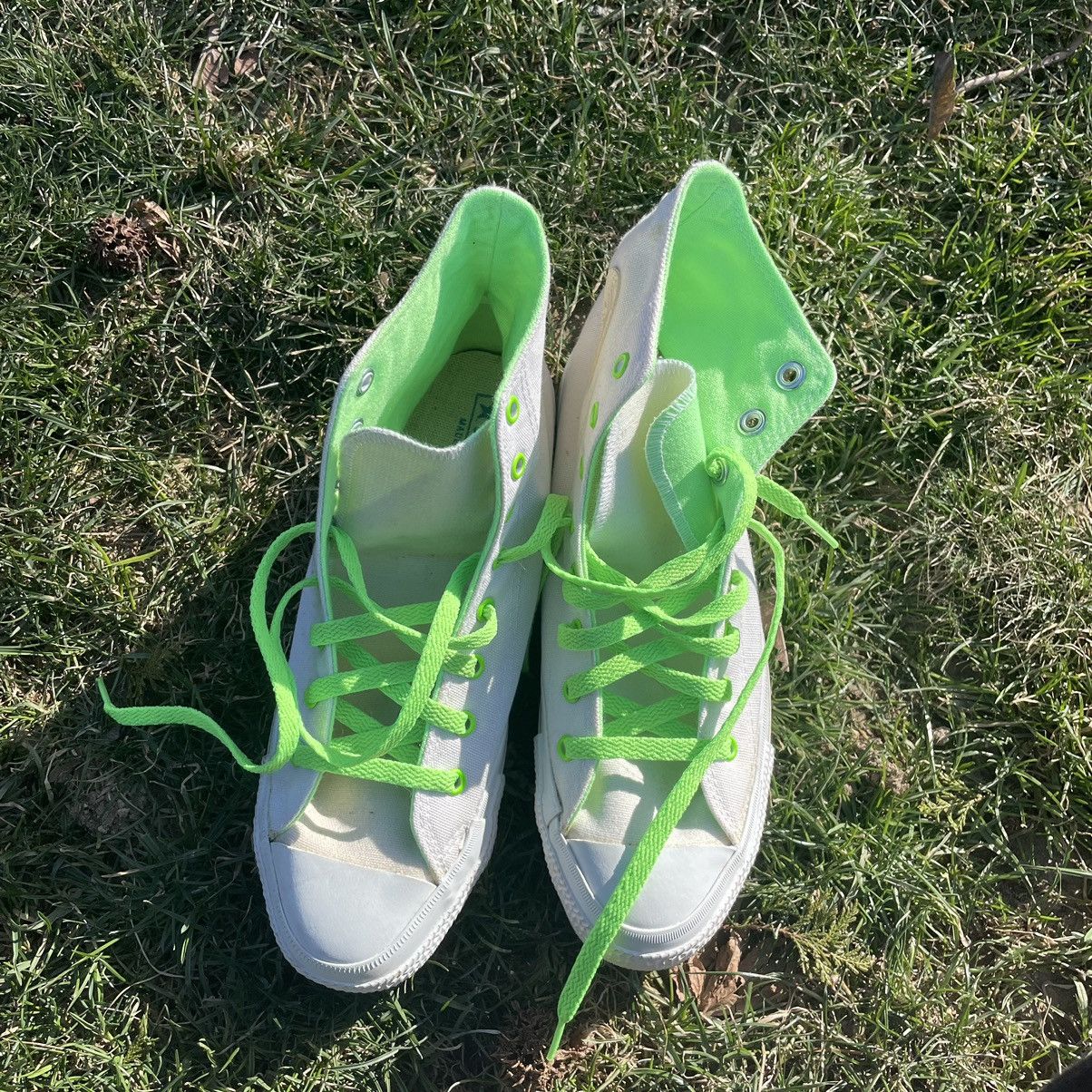 Vintage 1980s neon green converse Size US 7.5 / EU 40-41 - 7 Thumbnail