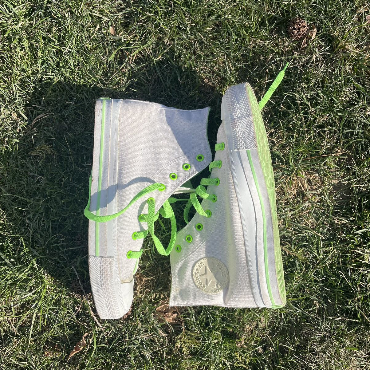 Vintage 1980s neon green converse Size US 7.5 / EU 40-41 - 1 Thumbnail