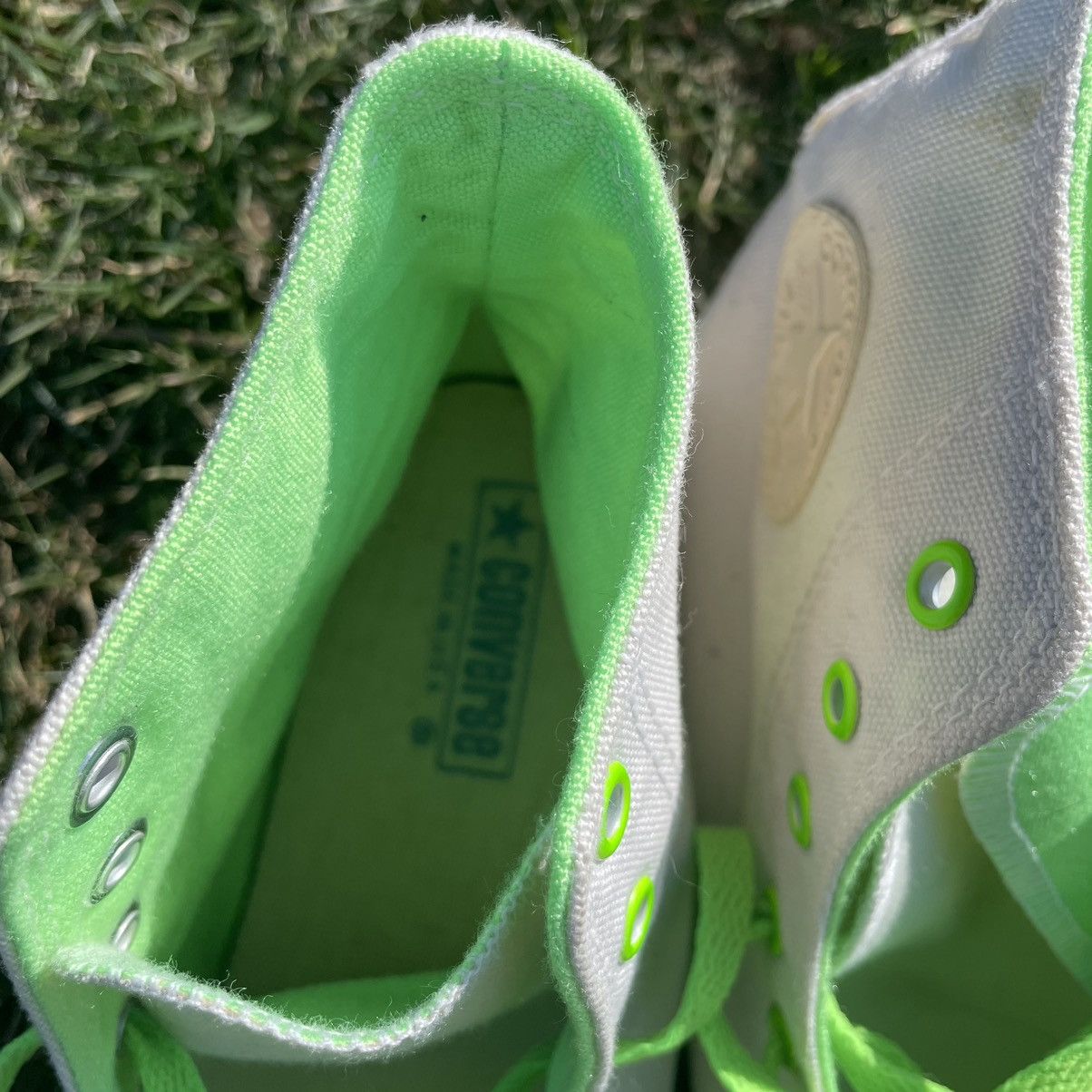 Vintage 1980s neon green converse Size US 7.5 / EU 40-41 - 6 Thumbnail