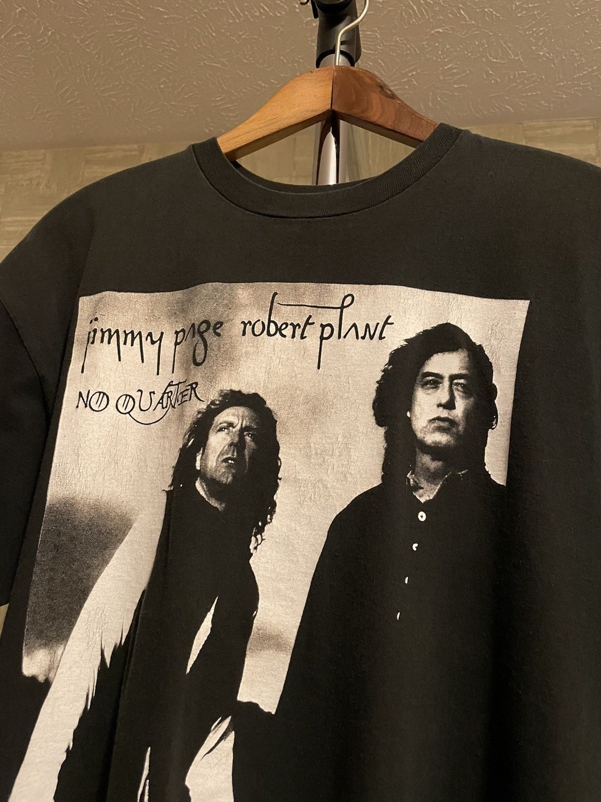 Band Tees × Vintage Vintage Jimmy Page Robert Plant T-Shirt Size US XL / EU 56 / 4 - 2 Thumbnail