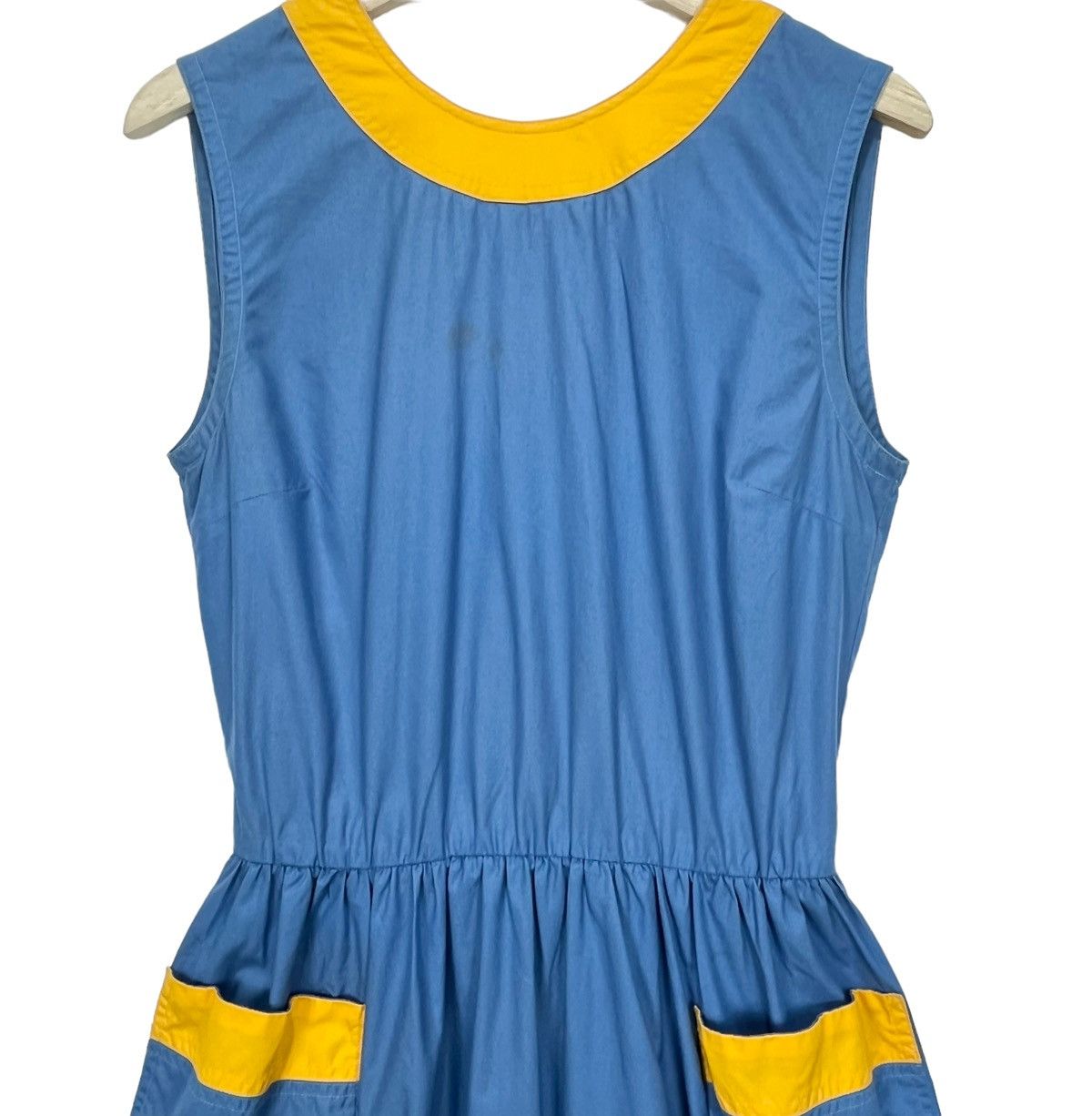 Vintage Celine Single Layer Cotton Sleeveless Midi Dress