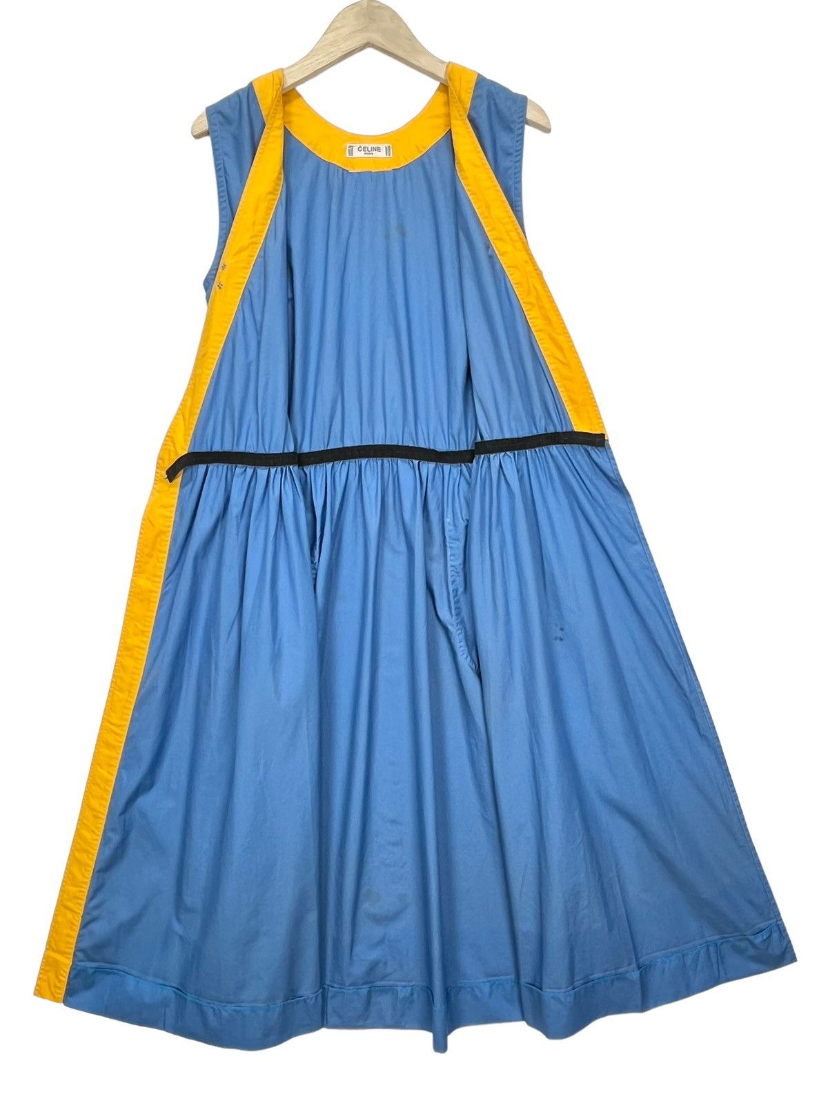 Vintage Celine Single Layer Cotton Sleeveless Midi Dress