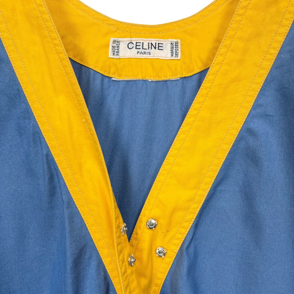 Vintage Celine Single Layer Cotton Sleeveless Midi Dress