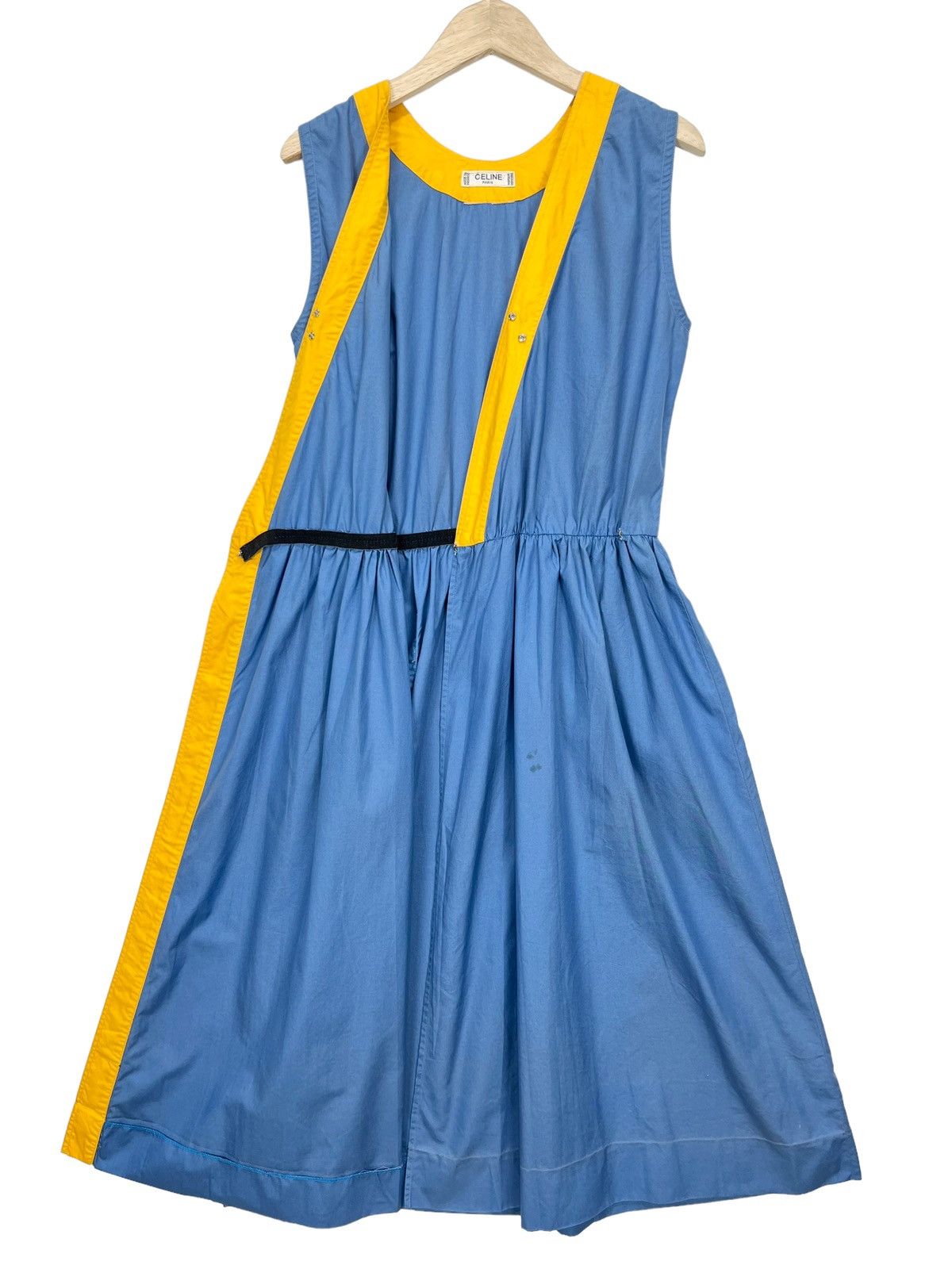 Vintage Celine Single Layer Cotton Sleeveless Midi Dress