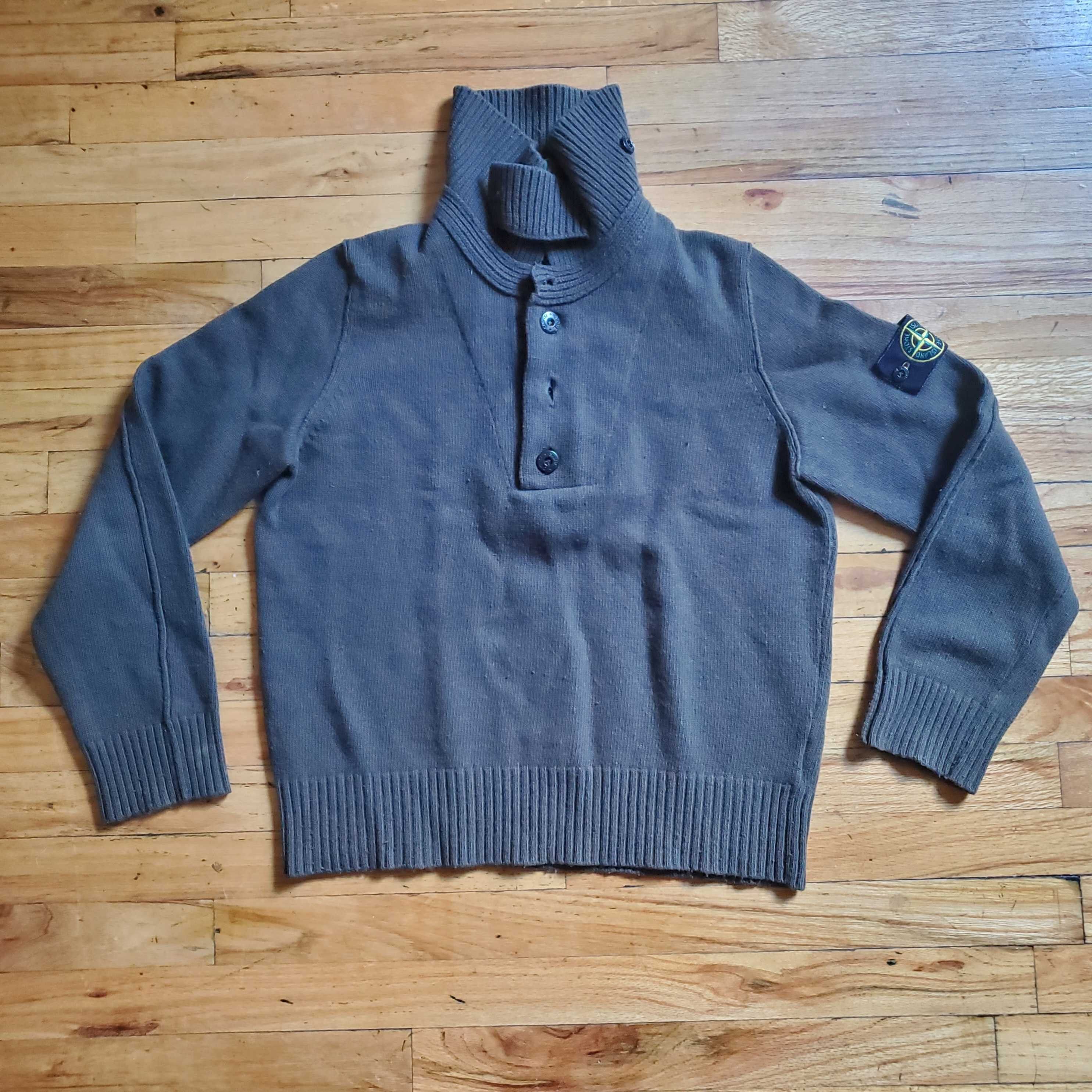 vintage quarter button turtleneck